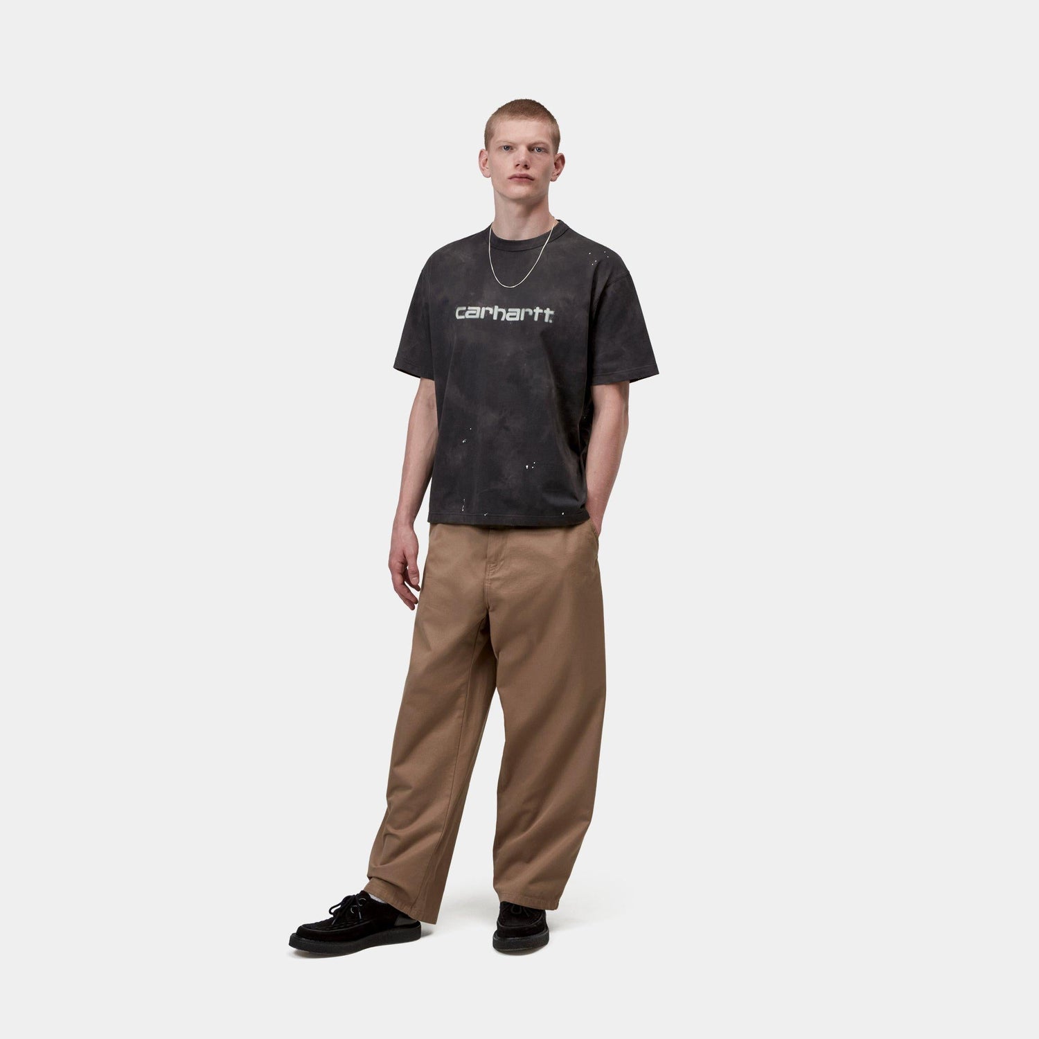 S/S PAINTER T-SHIRT BLACK DESTROY WASH SPLATTER