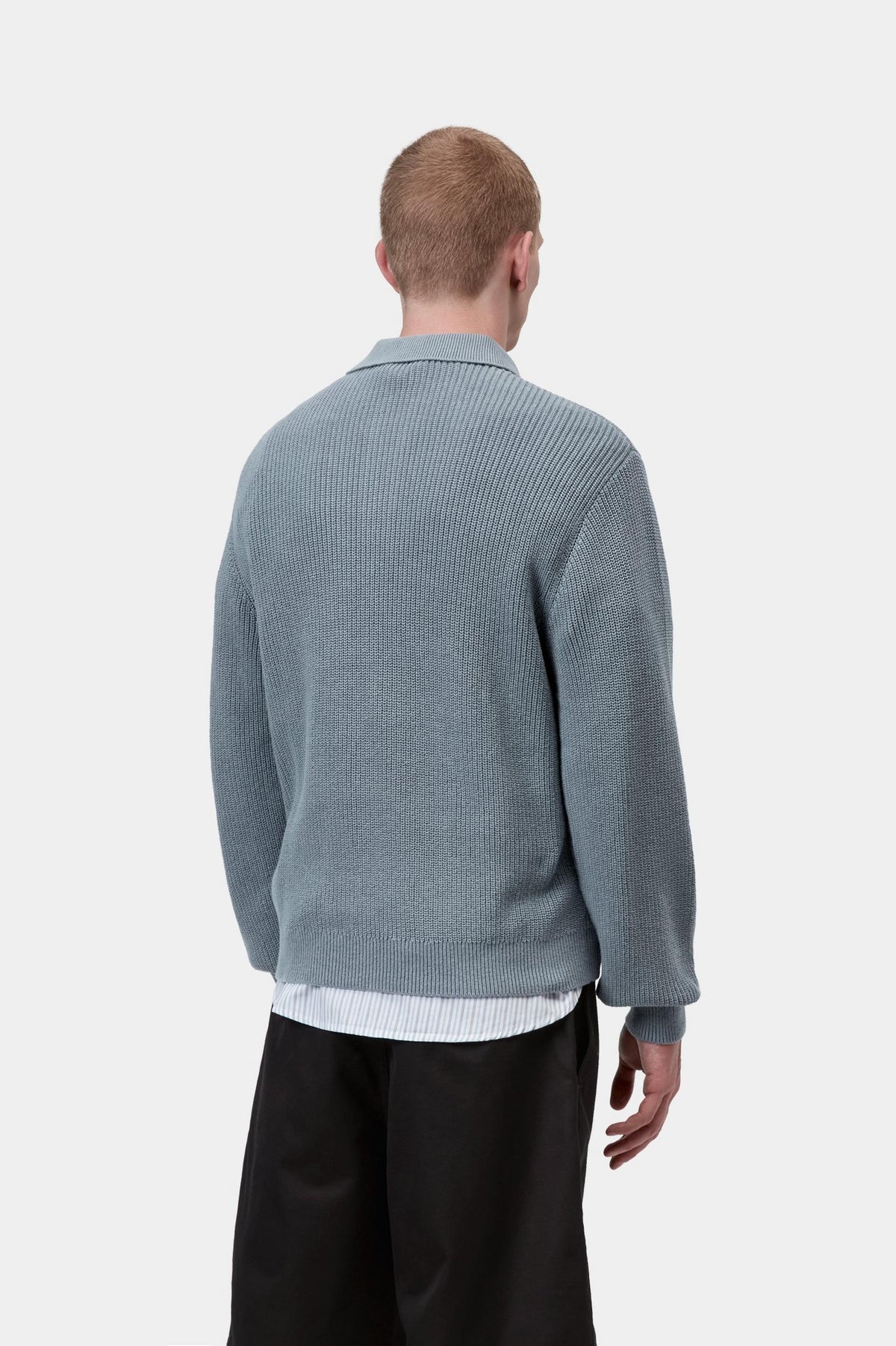 L/S MILES POLO SHADY BLUE