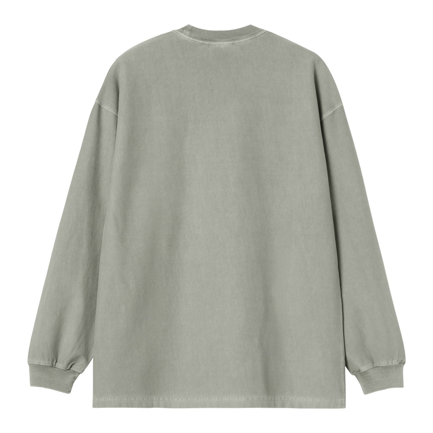 L/S LOOSE POCKET T-SHIRT SHADY GREEN GARMENT DYED