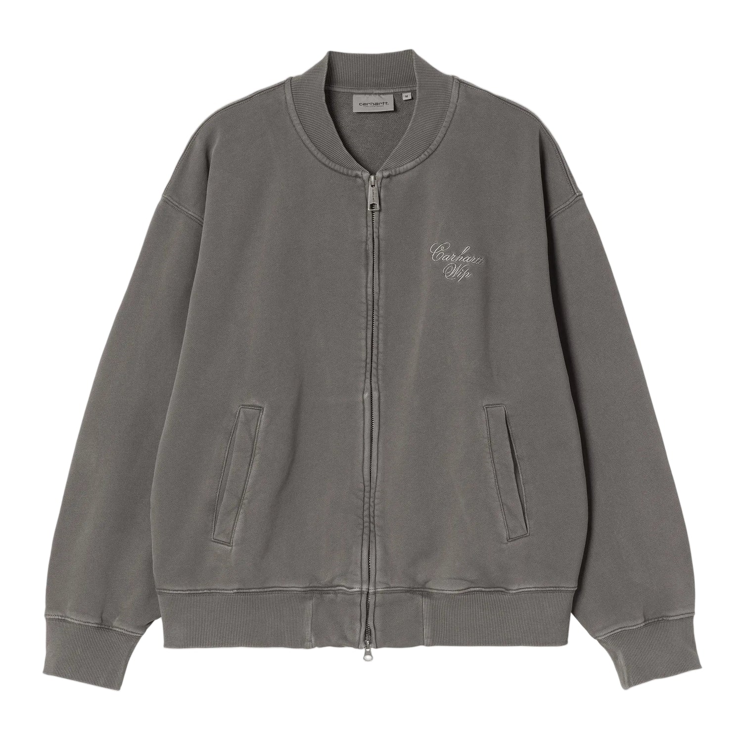 LONGHAND BOMBER BLACK / WHITE GARMENT DYED
