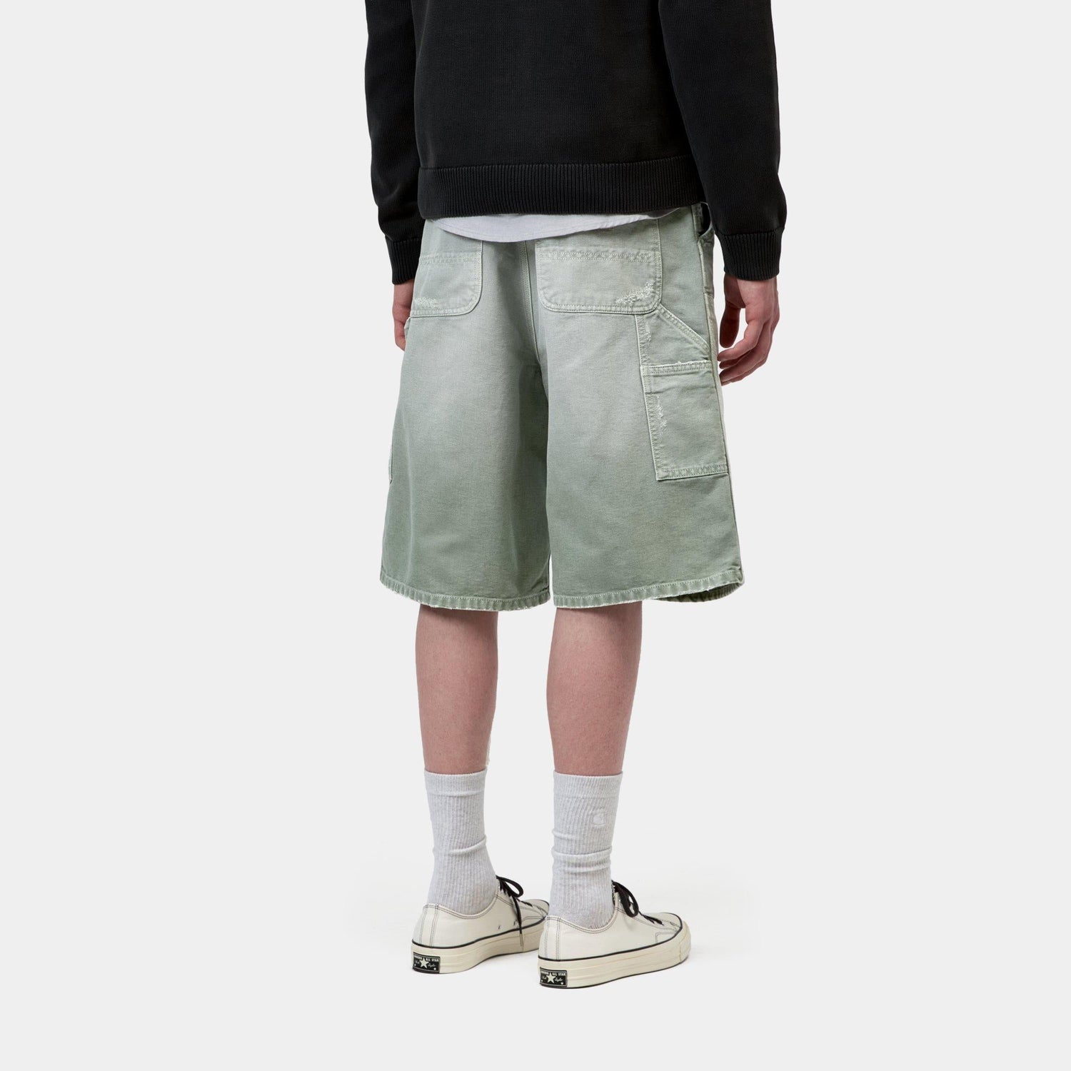 OG DOUBLE KNEE SHORT SHADY GREEN DESTROY WASH