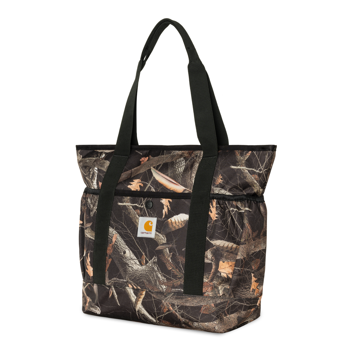 CLAPTON TOTE BAG CAMO FEATHER TREE BLACK