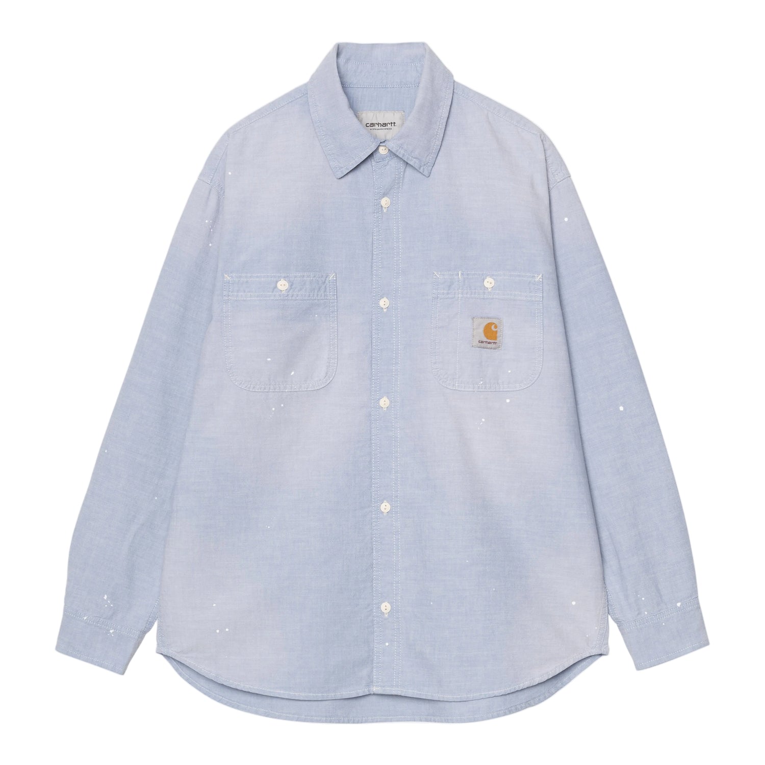 L/S PAINTER SHIRT BLUE WORN USED SPLATTER