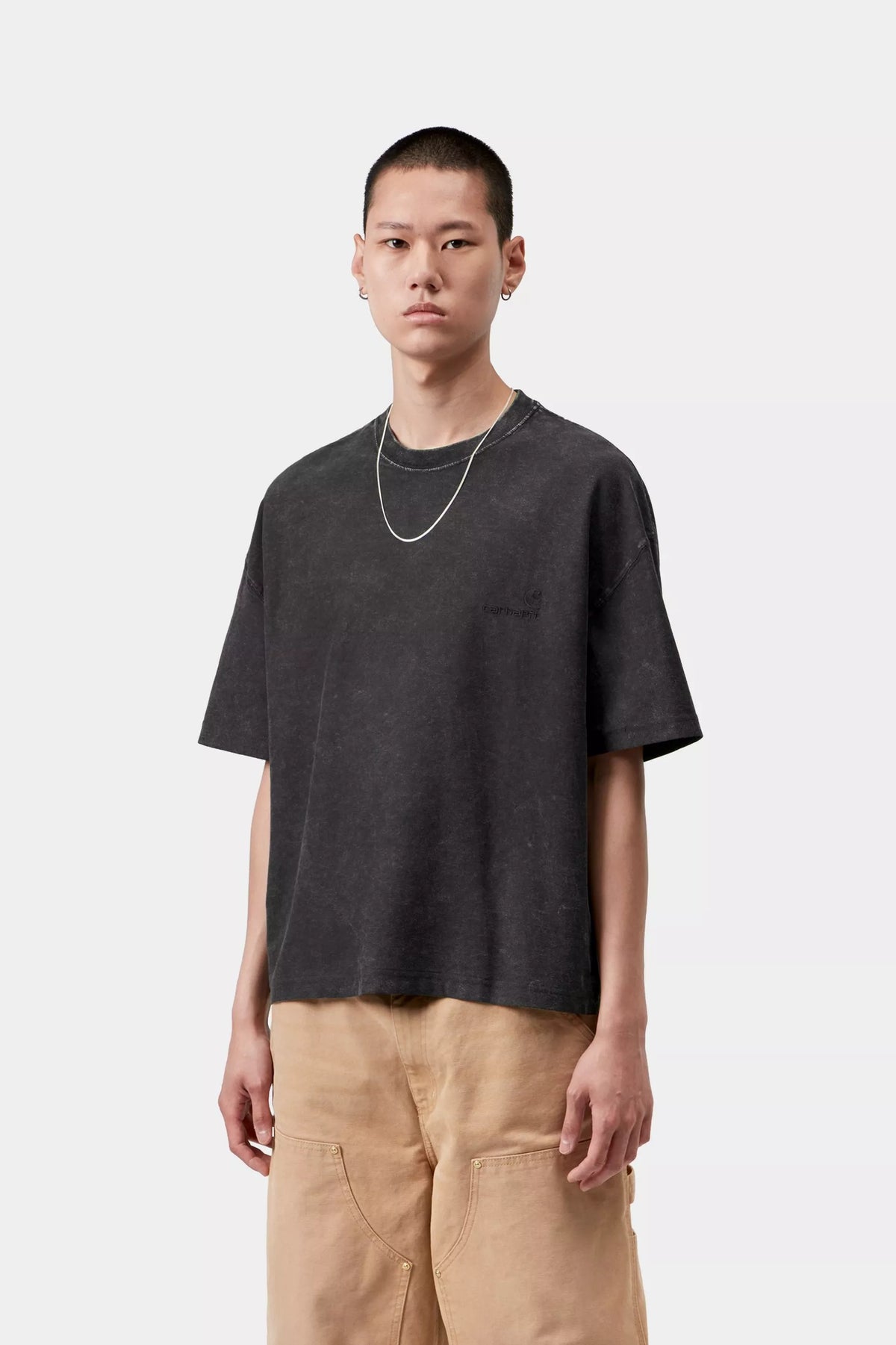 S/S LAMBERT T-SHIRT BLACK MOON WASH