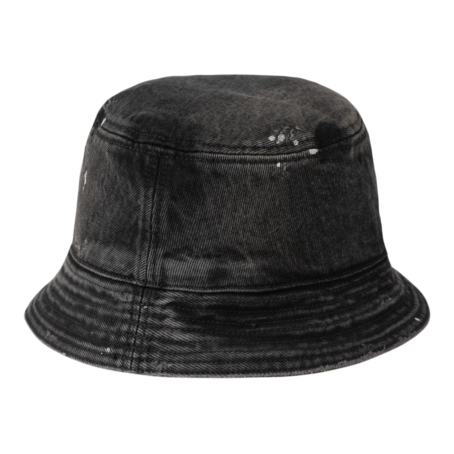 BELMAR BUCKET HAT BLACK DESTROY WASH SPLATTER