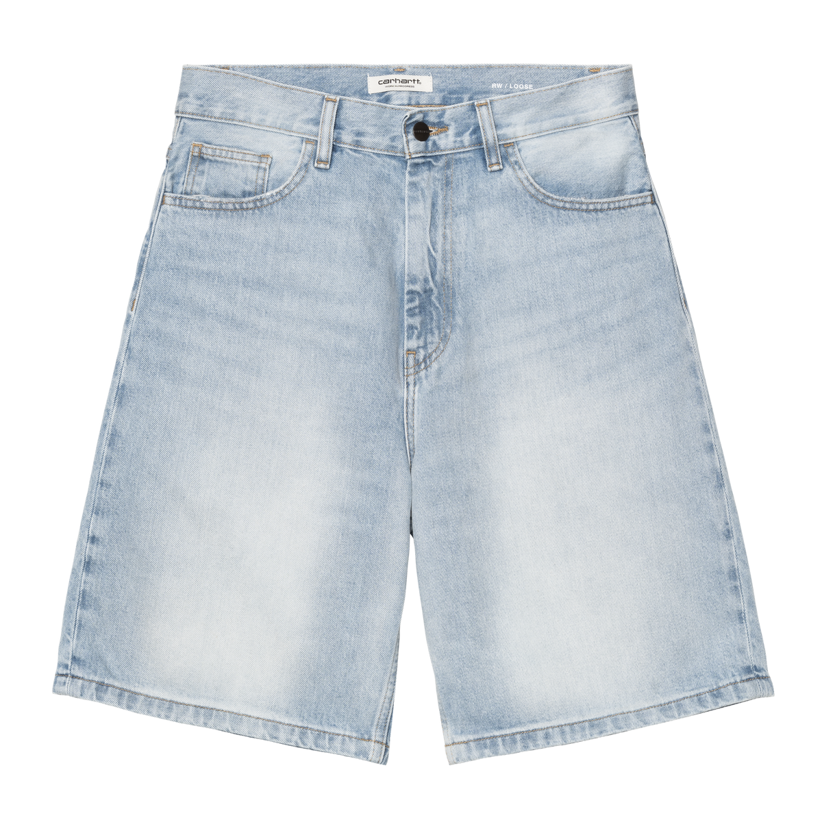 W' BRANDON SHORT BLUE HEAVY WORN BLEACHED