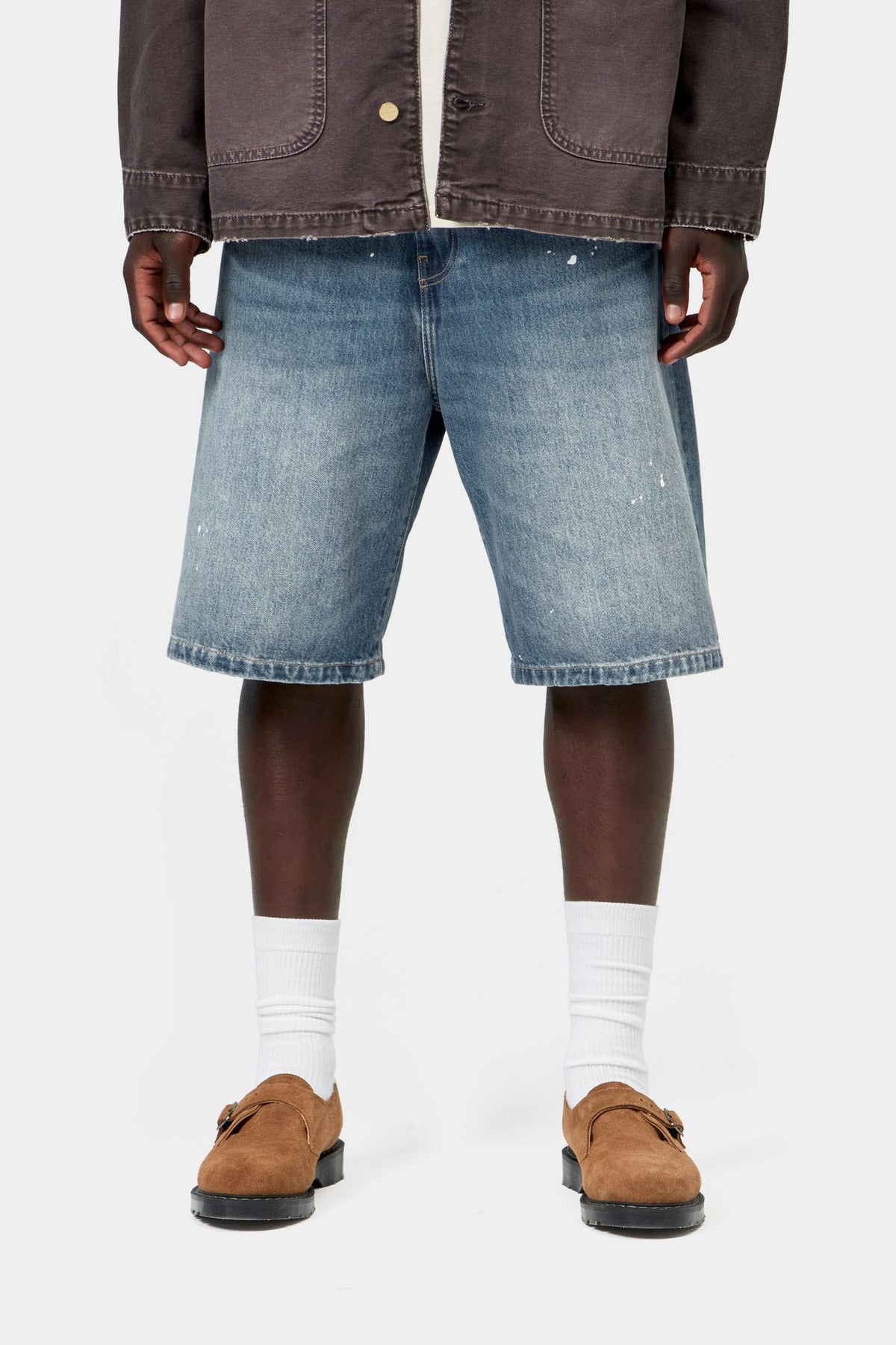 LANDON SHORT BLUE DESTROY WASH SPLATTER