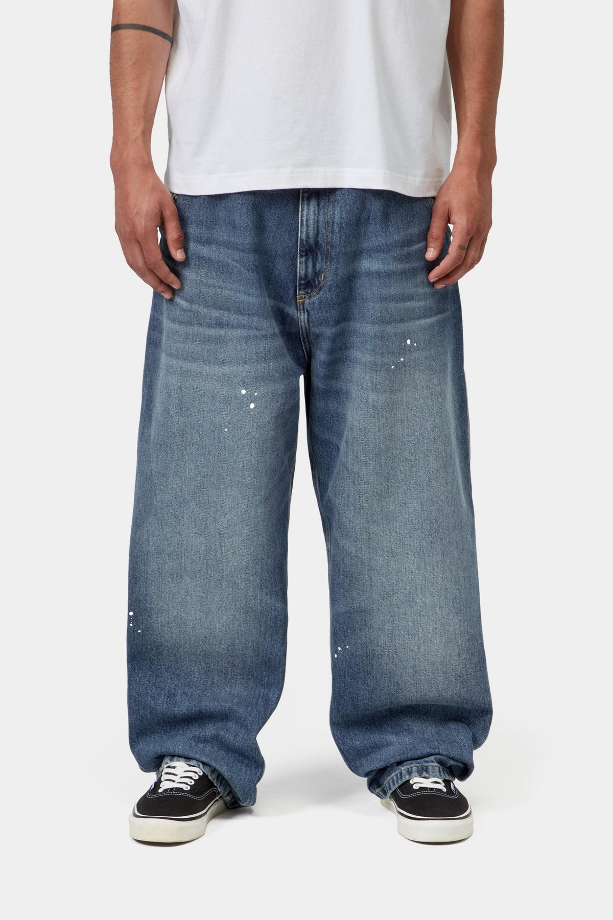 OG SINGLE KNEE PANT BLUE DESTROY WASH SPLATTER