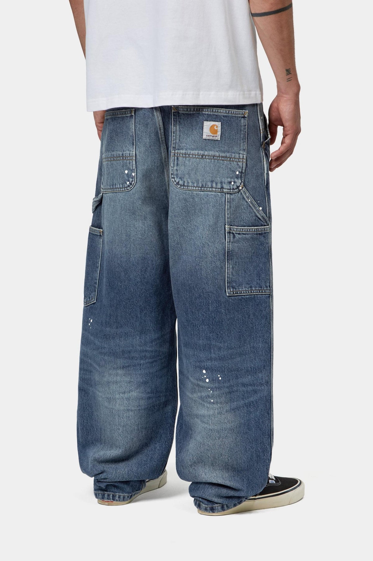 OG SINGLE KNEE PANT BLUE DESTROY WASH SPLATTER