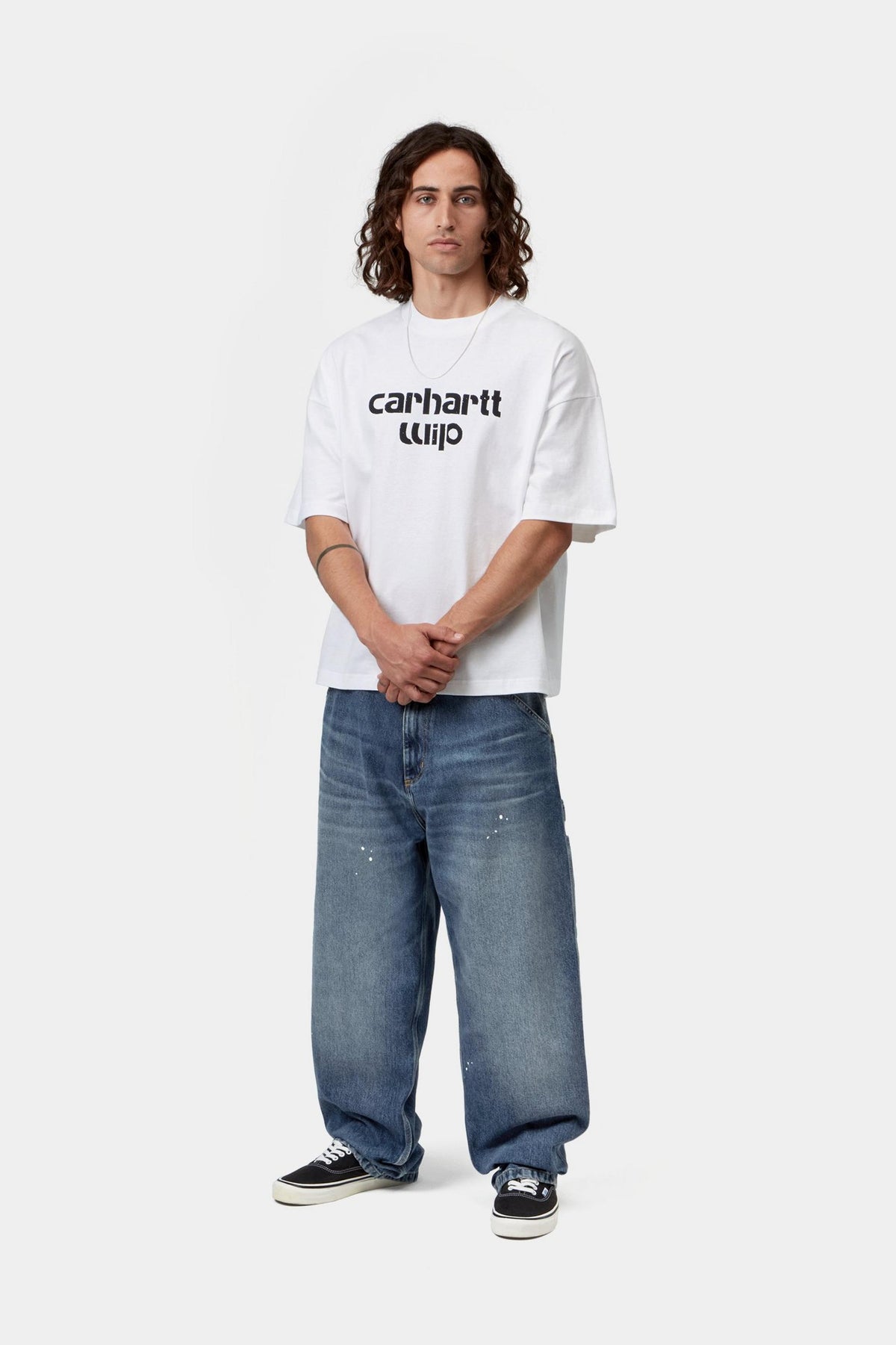 OG SINGLE KNEE PANT BLUE DESTROY WASH SPLATTER