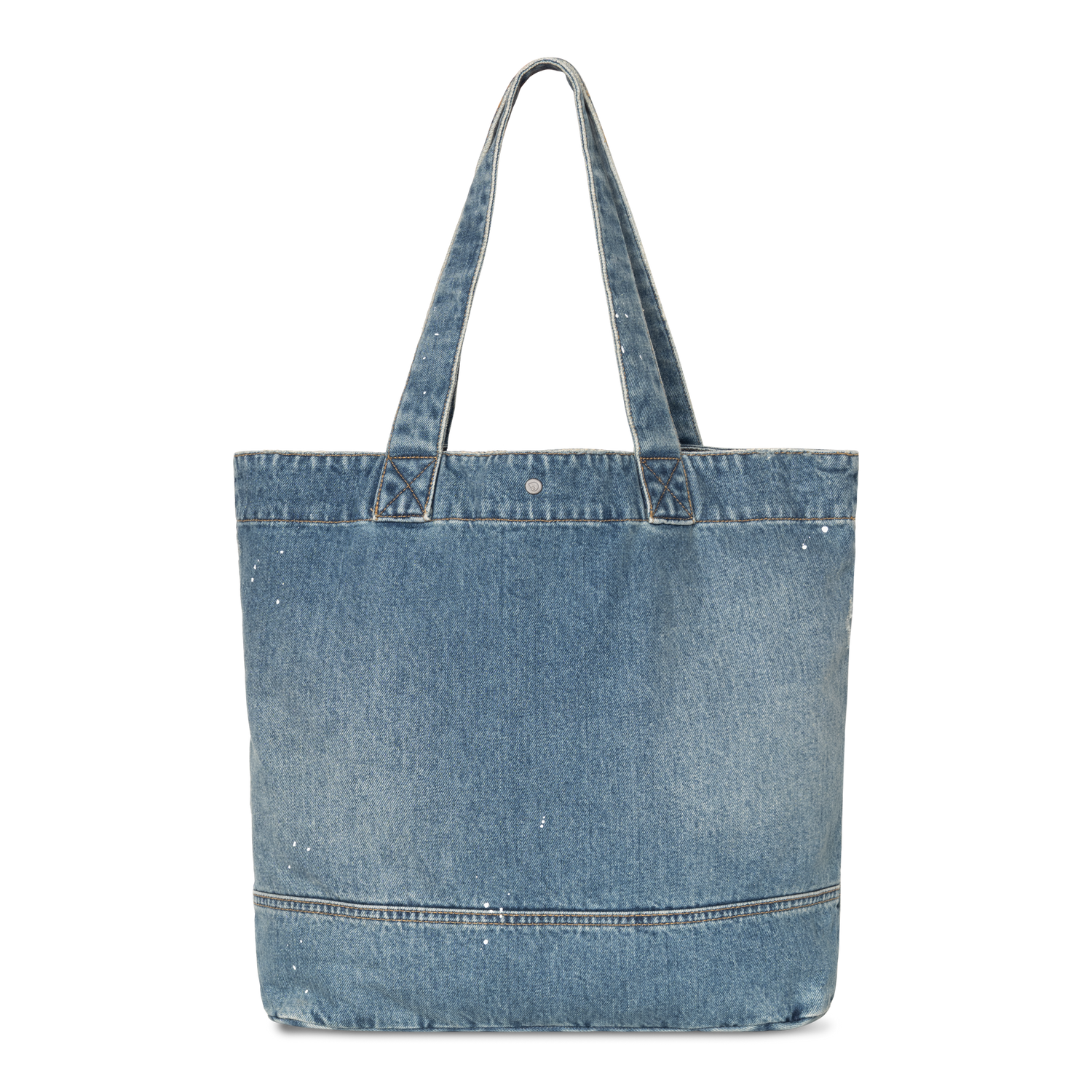 DENIM TOTE BLUE DESTROY WASH SPLATTER