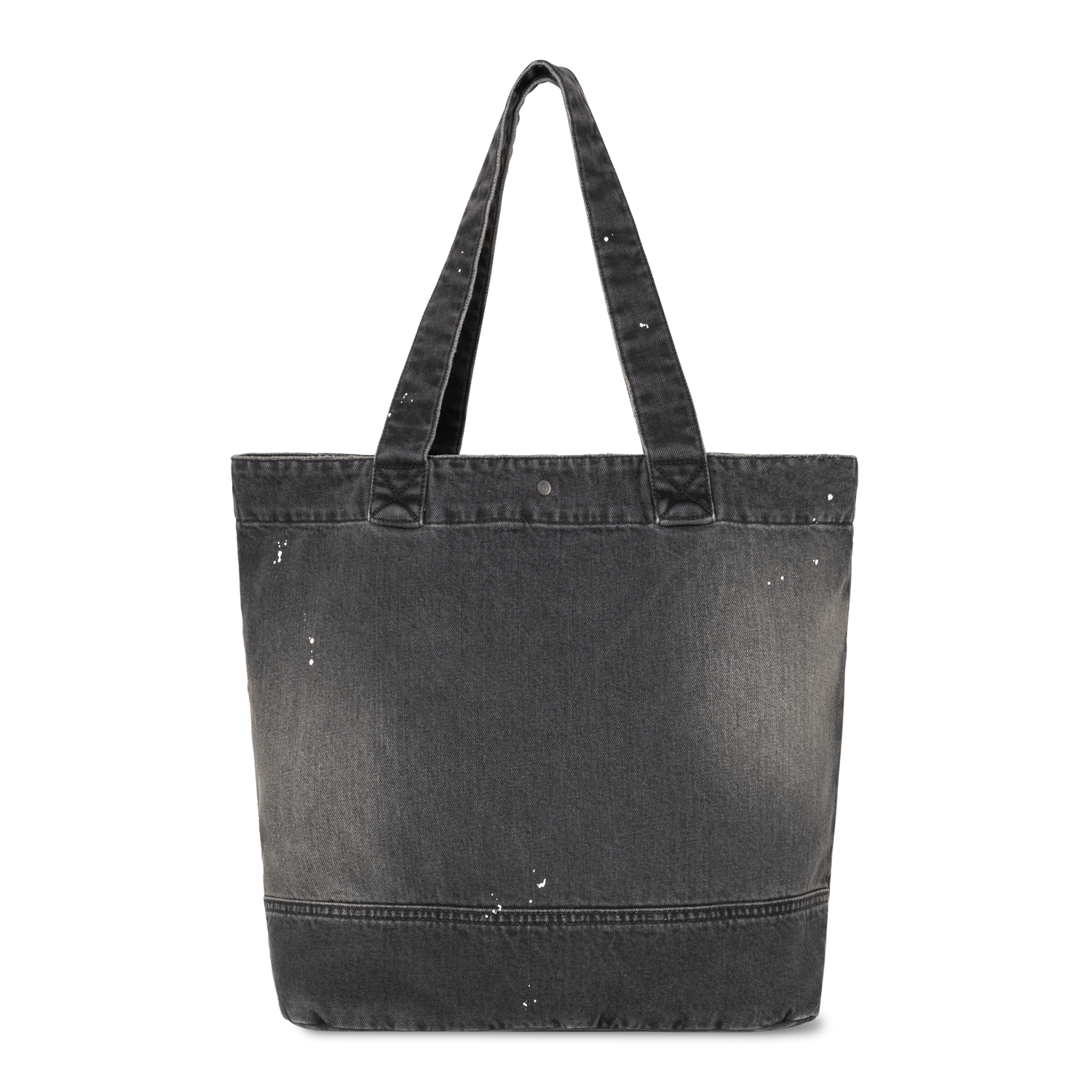 DENIM TOTE BLACK DESTROY WASH SPLATTER