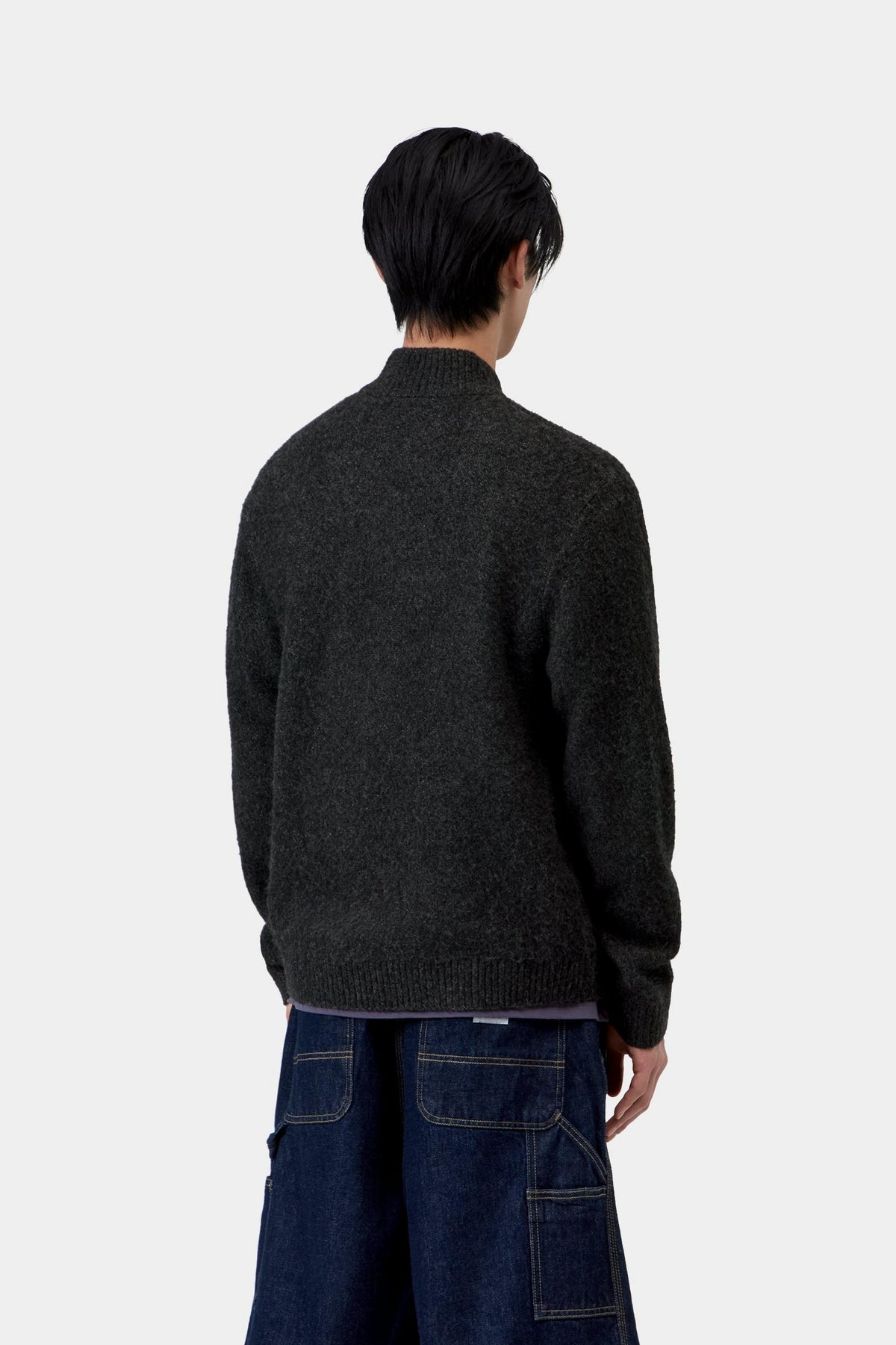 CURTIS SWEATER JACKET TANGLED BLACK
