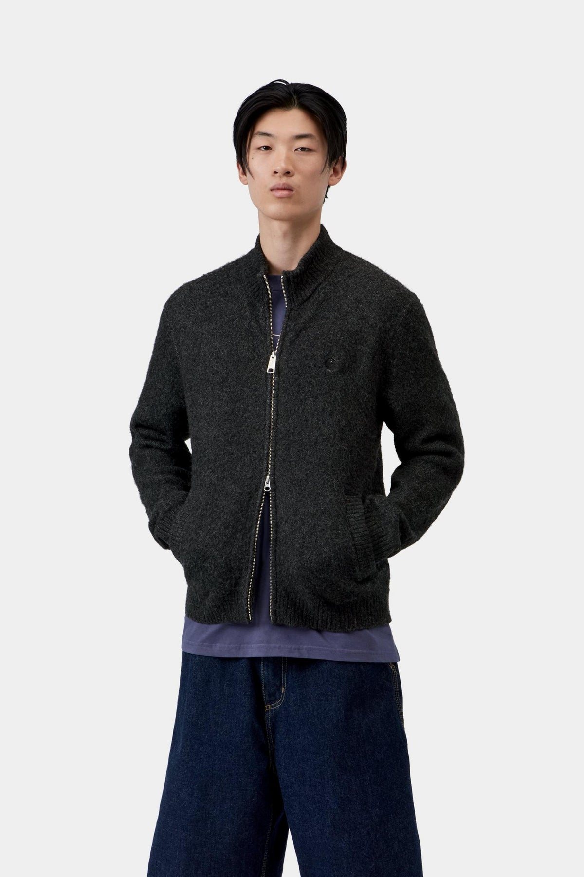 CURTIS SWEATER JACKET TANGLED BLACK
