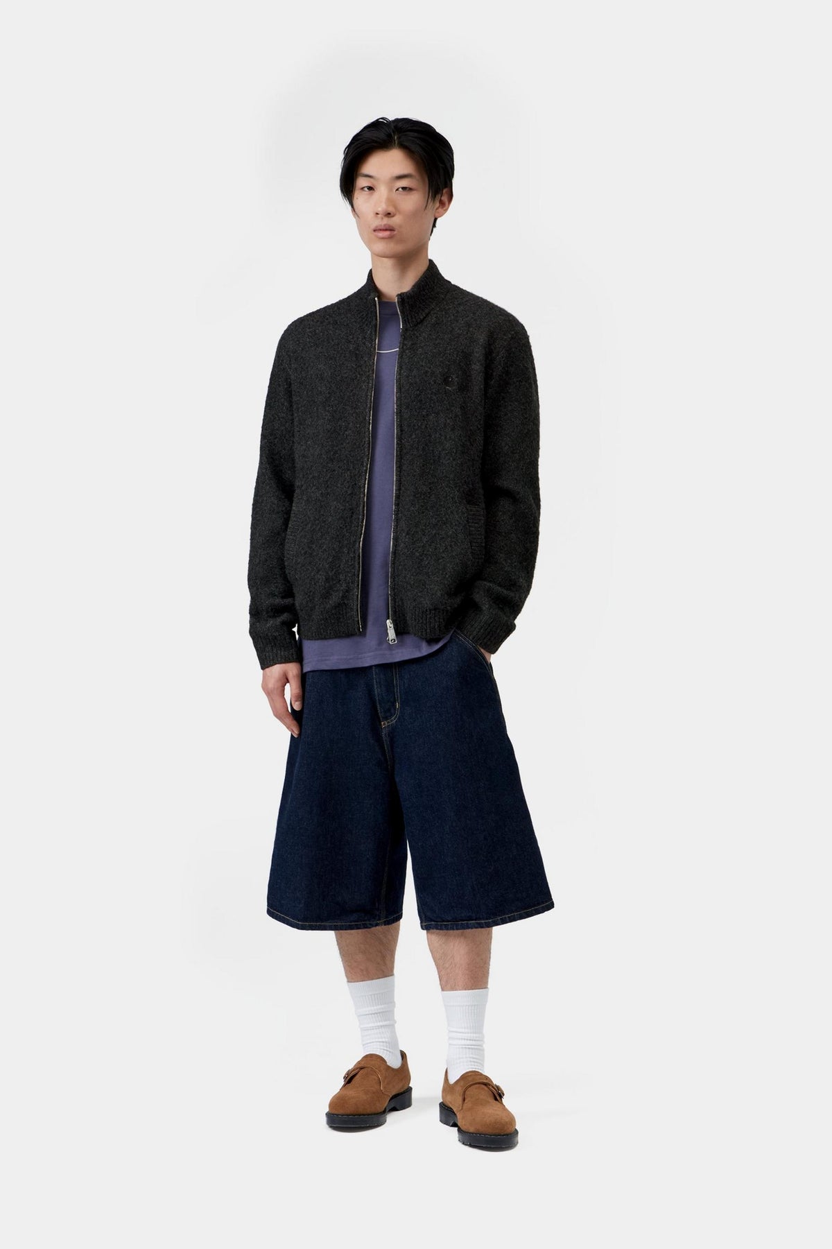CURTIS SWEATER JACKET TANGLED BLACK