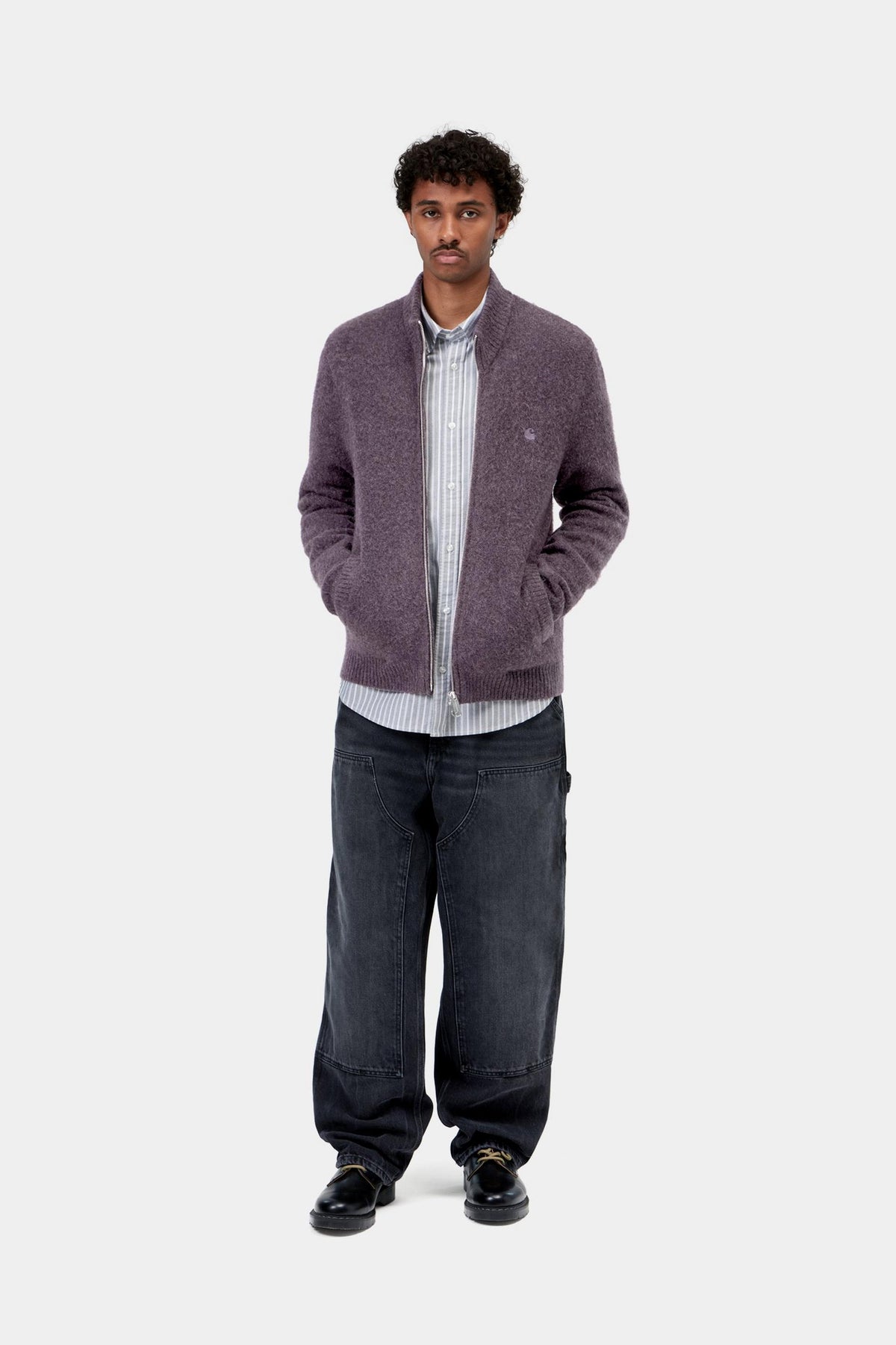 CURTIS SWEATER JACKET TANGLED SHADY PURPLE