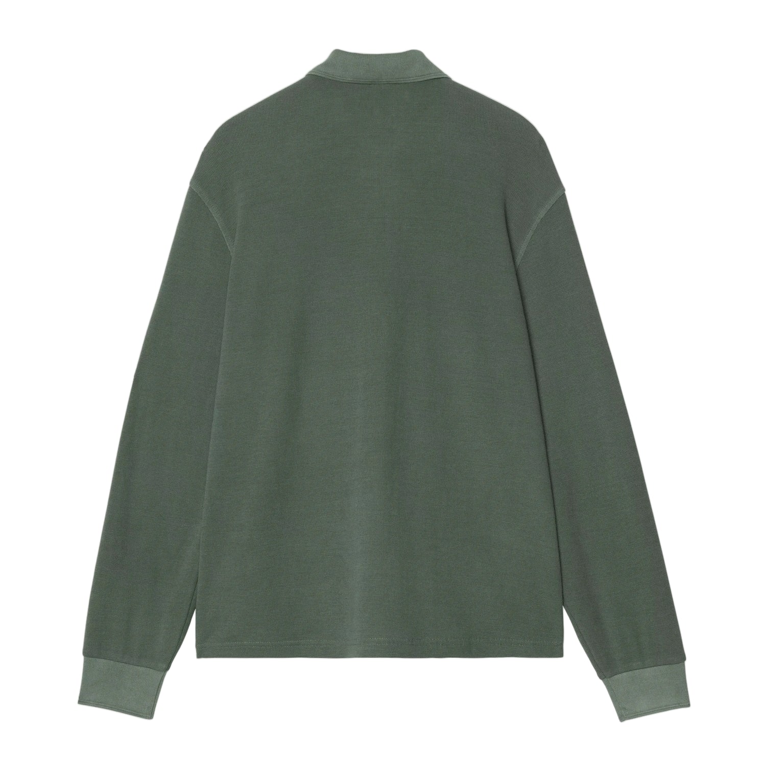 L/S WAFFLE RUGBY SHIRT DARK SCARAB GARMENT DYED