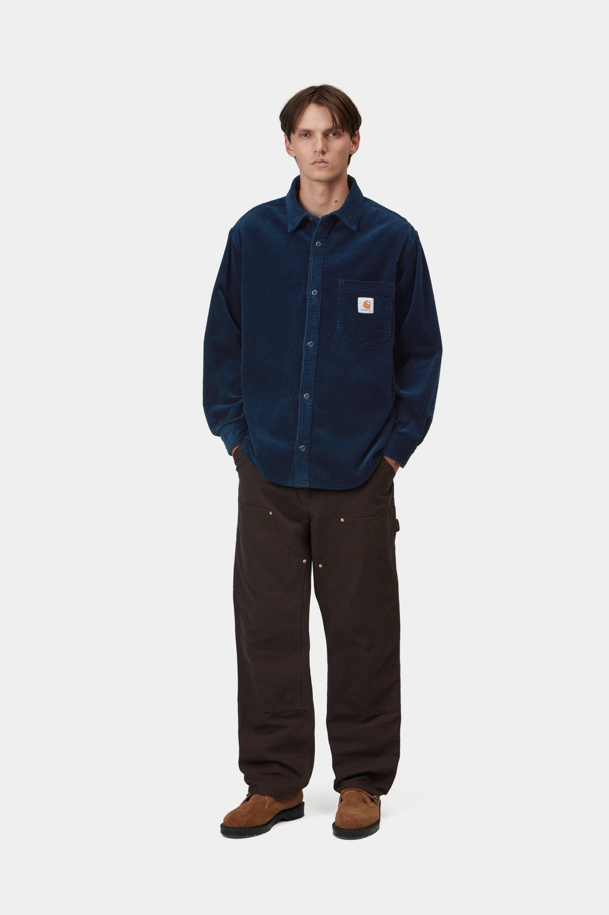 L/S LOYDE SHIRT DARK NAVY RINSED