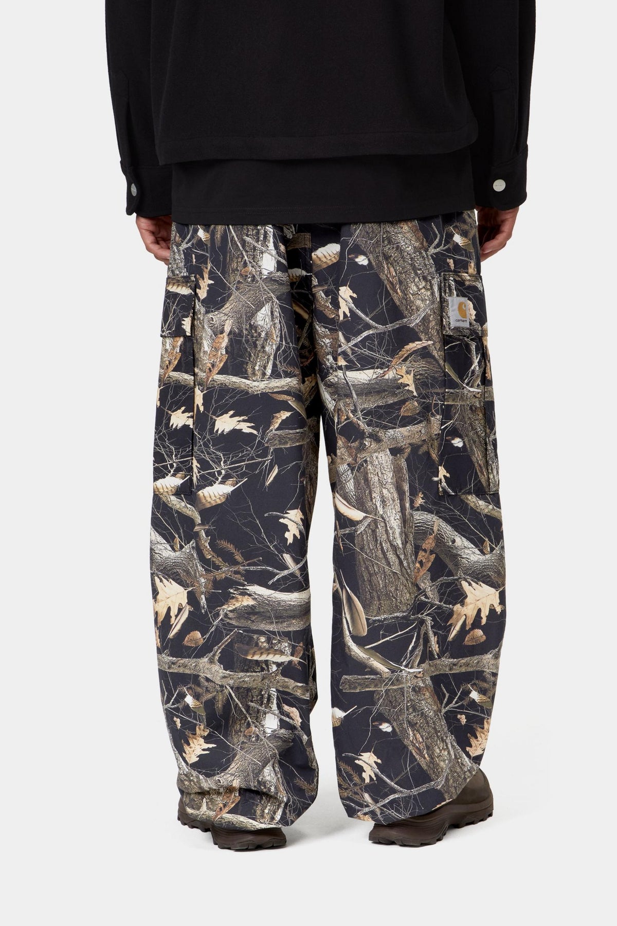 OSBORN CARGO PANT CAMO FEATHER TREE BLACK RINSED