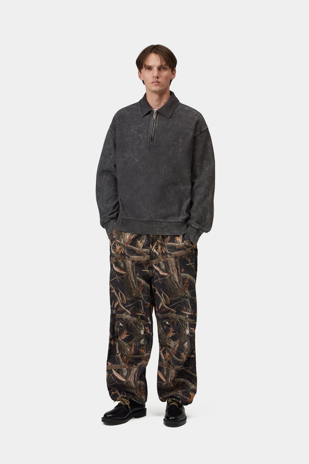 LAMBERT POLO SWEAT BLACK MOON WASH