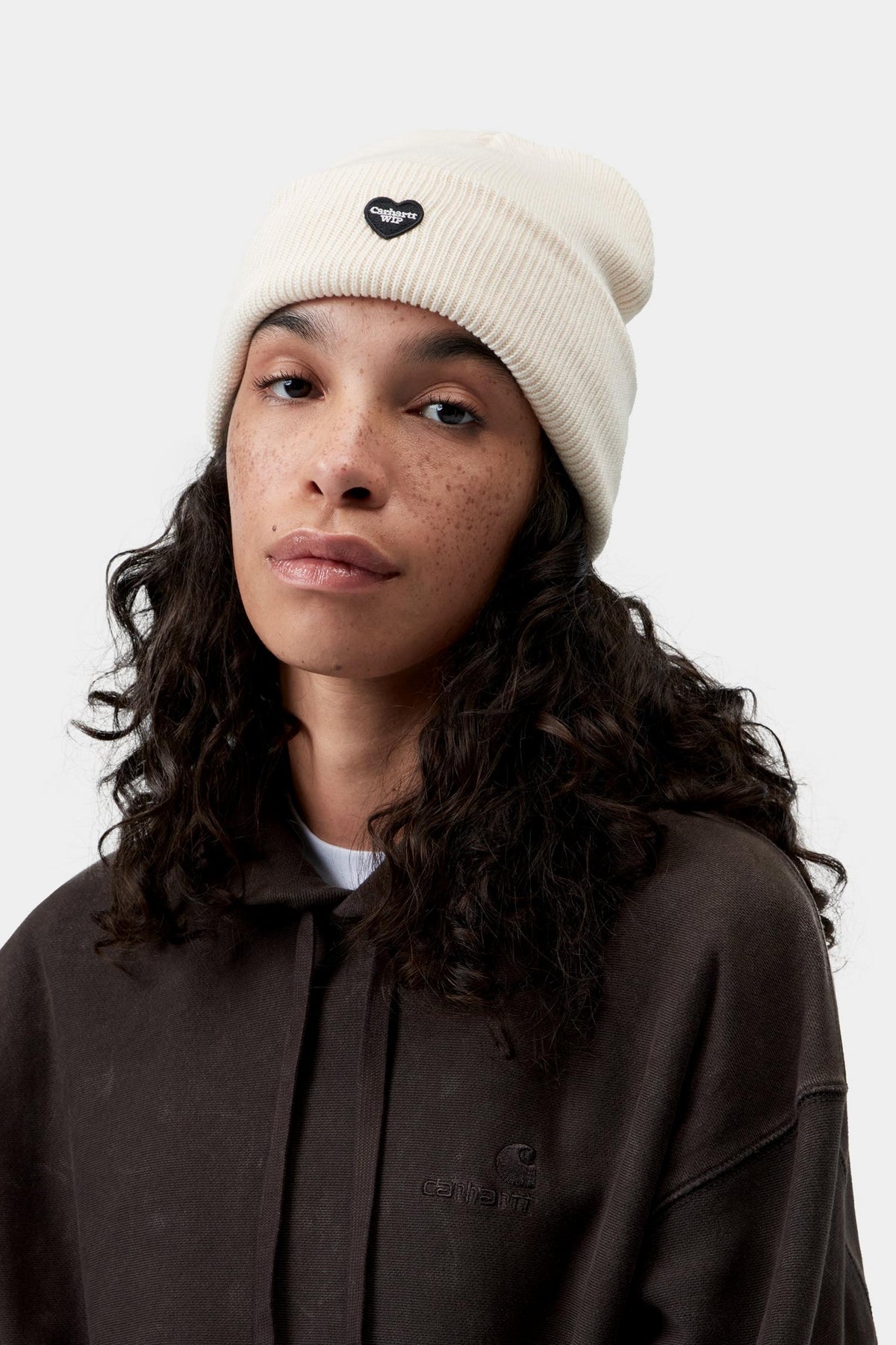 SMALL HEART BEANIE NATURAL
