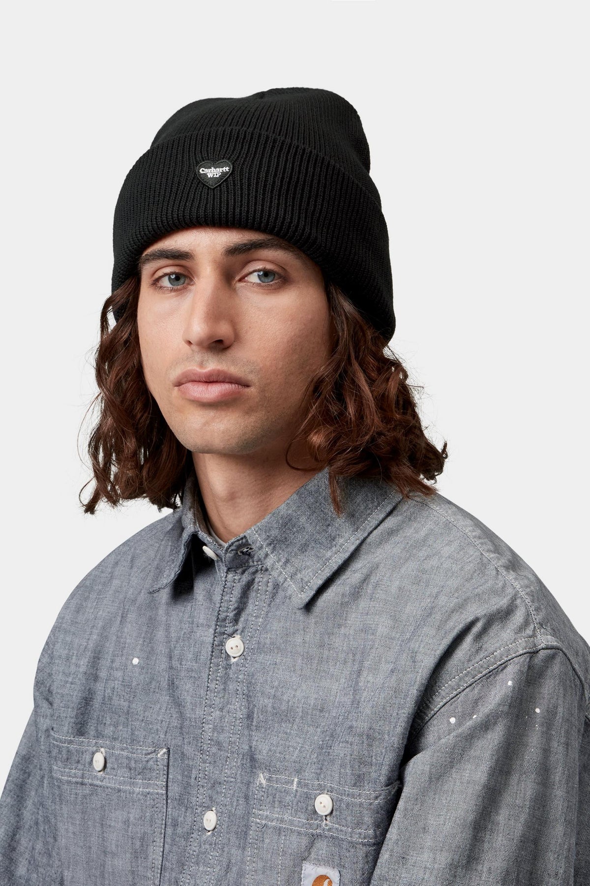 SMALL HEART BEANIE BLACK