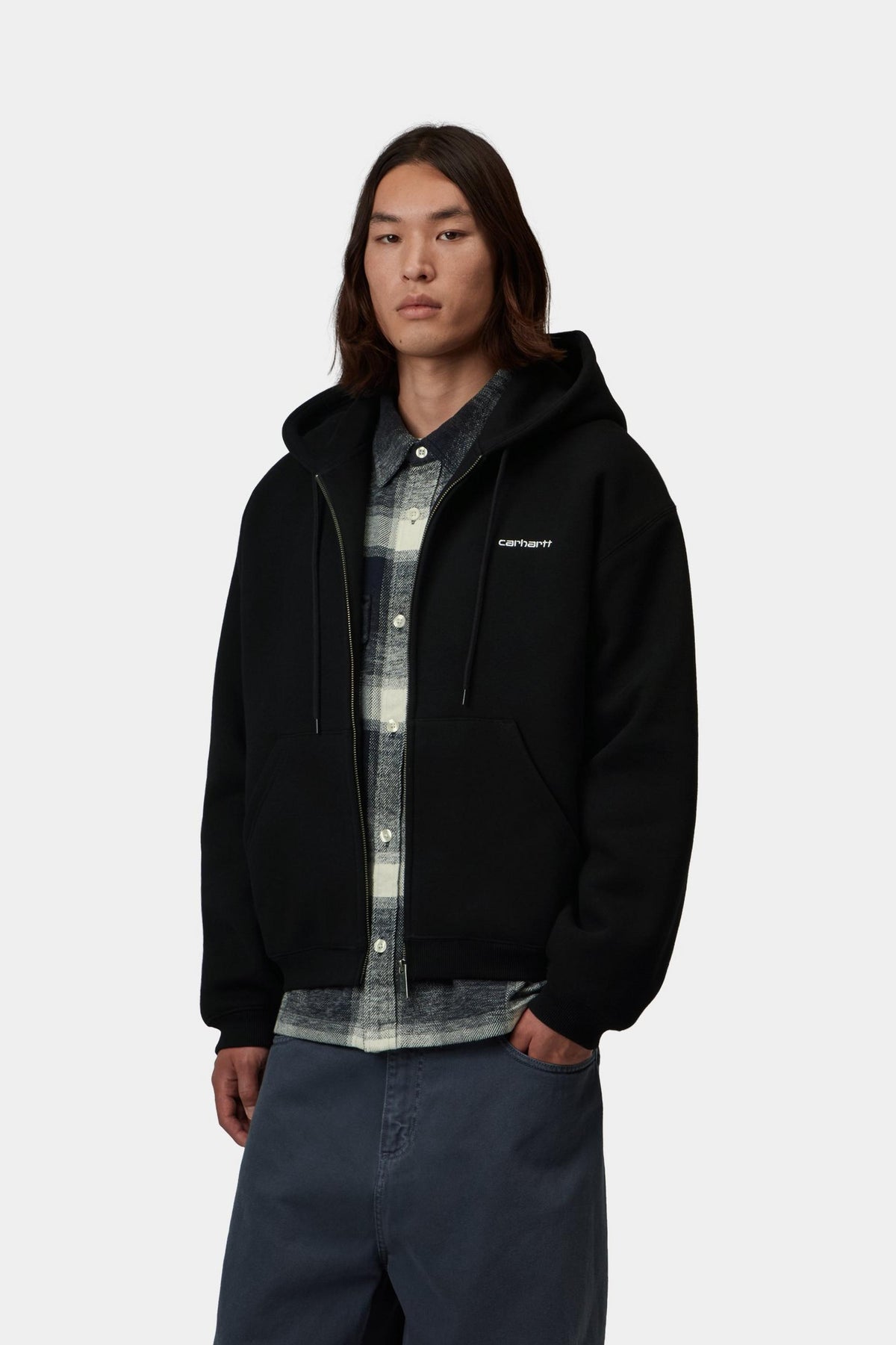HOODED EBBERT JACKET BLACK / WHITE