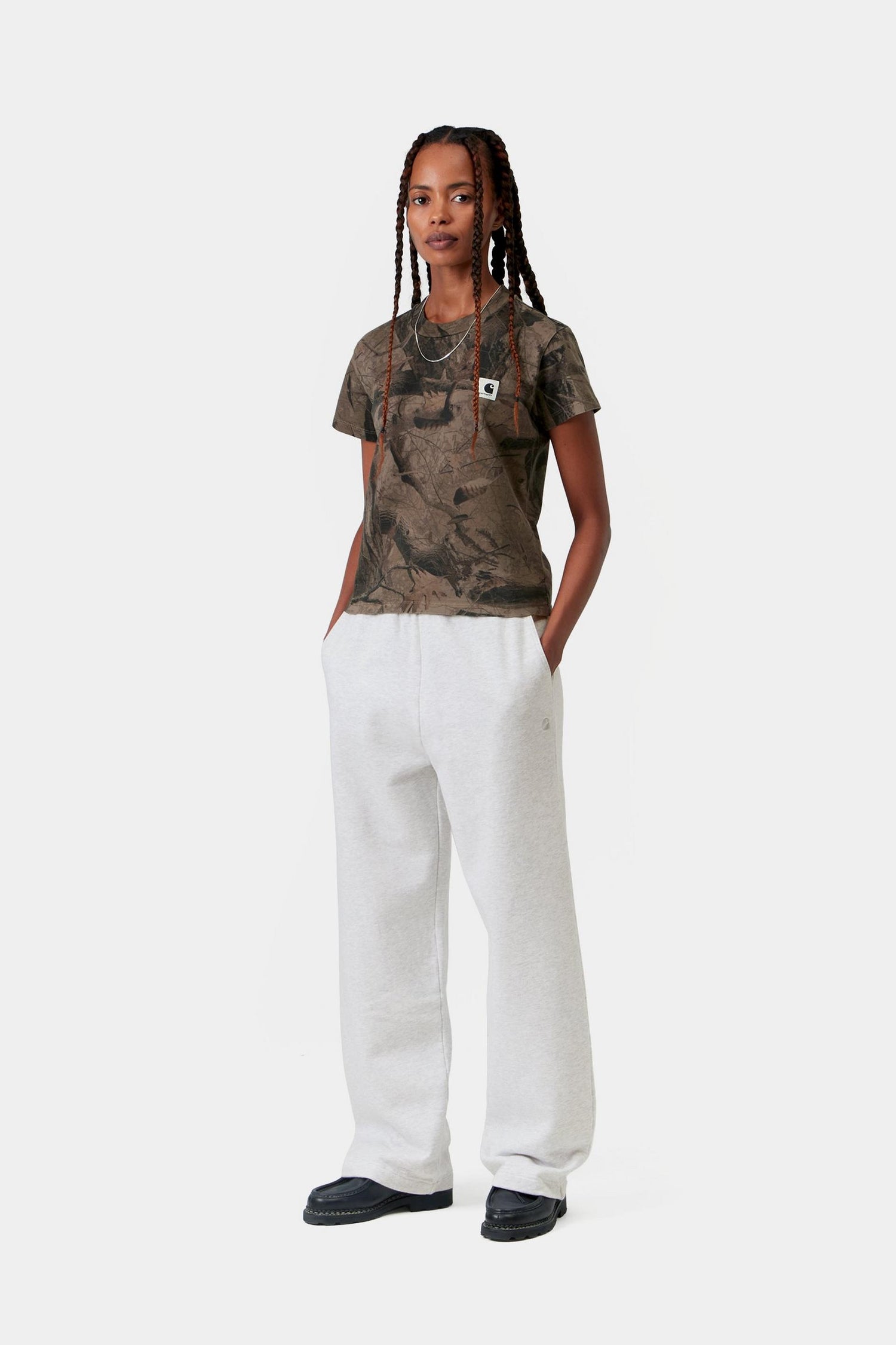 W' CASSIE SWEAT PANT ASH HEATHER / SILVER