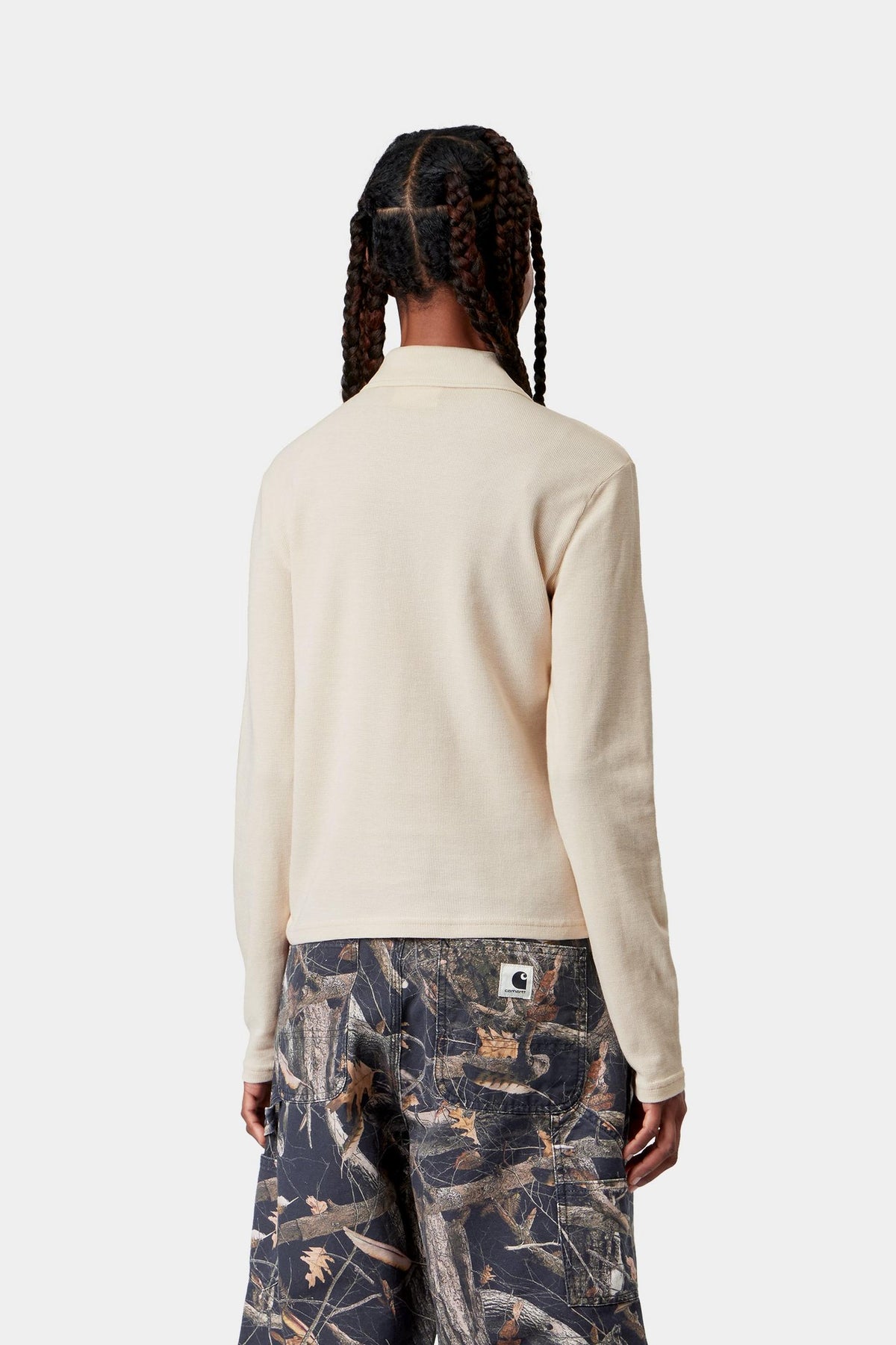W' L/S DORA POLO NATURAL GARMENT DYED