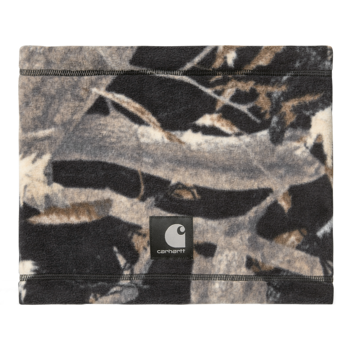 BLEVIN NECKWARMER CAMO FEATHER TREE BLACK
