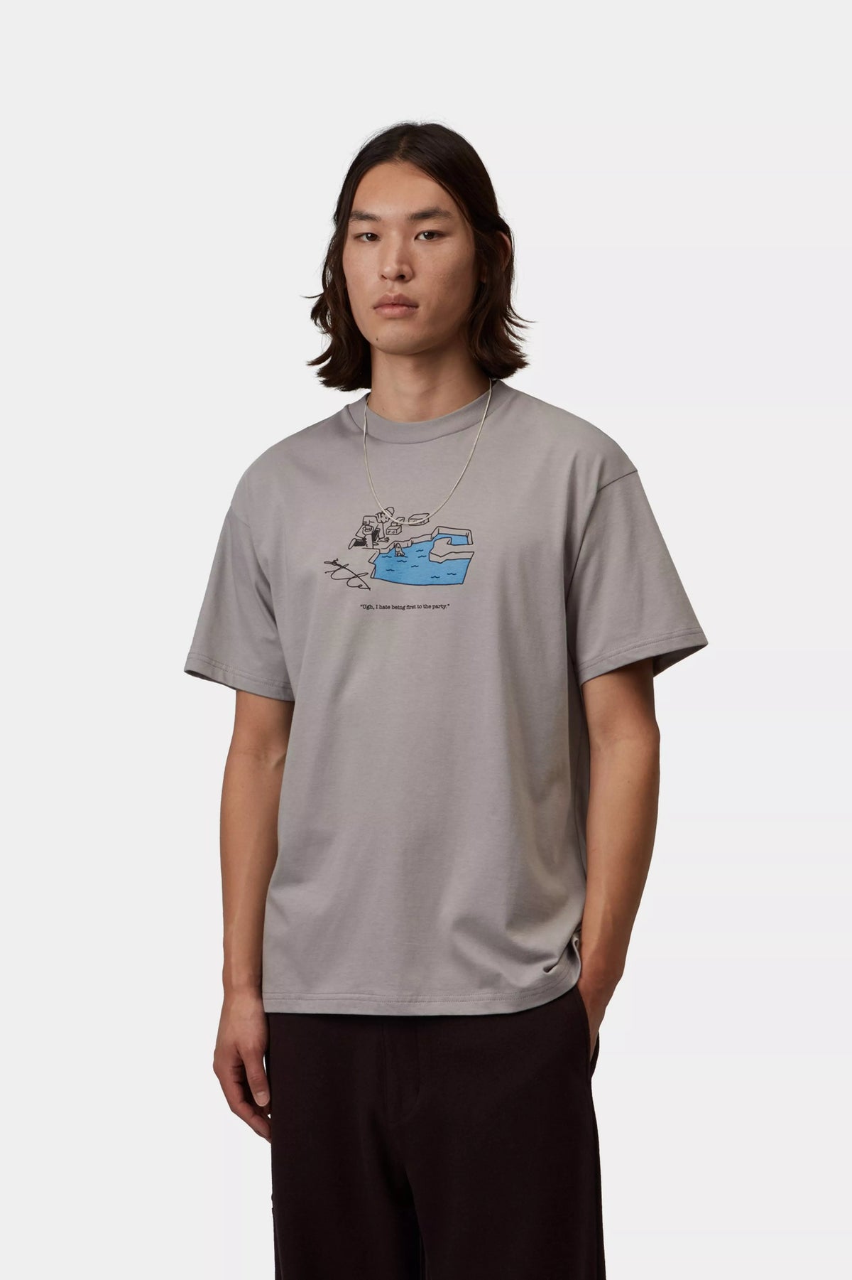 S/S ICE FISHING T-SHIRT SHADY GREY
