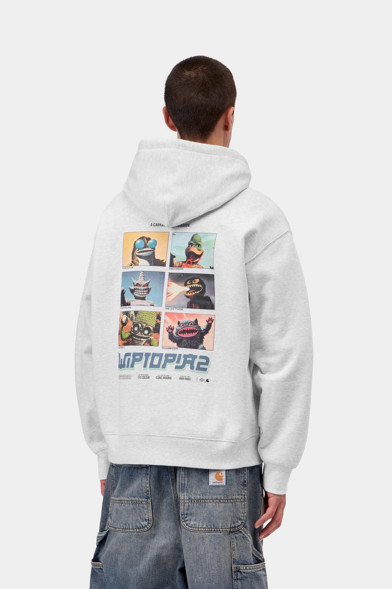 HOODED WIPTOPIA II SWEAT ASH HEATHER