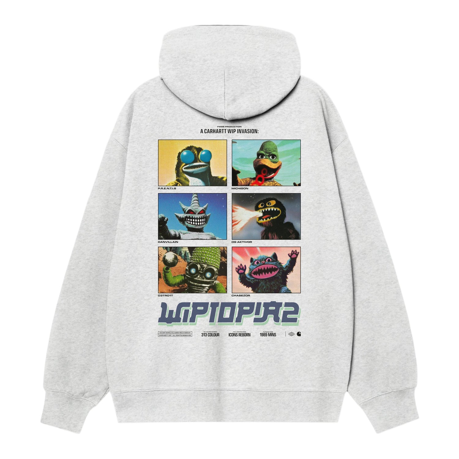 HOODED WIPTOPIA II SWEAT ASH HEATHER