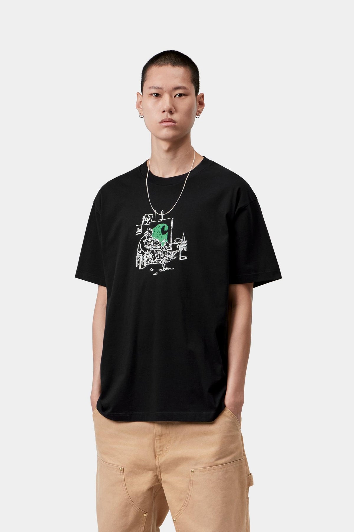 S/S OLD PAINTER T-SHIRT BLACK