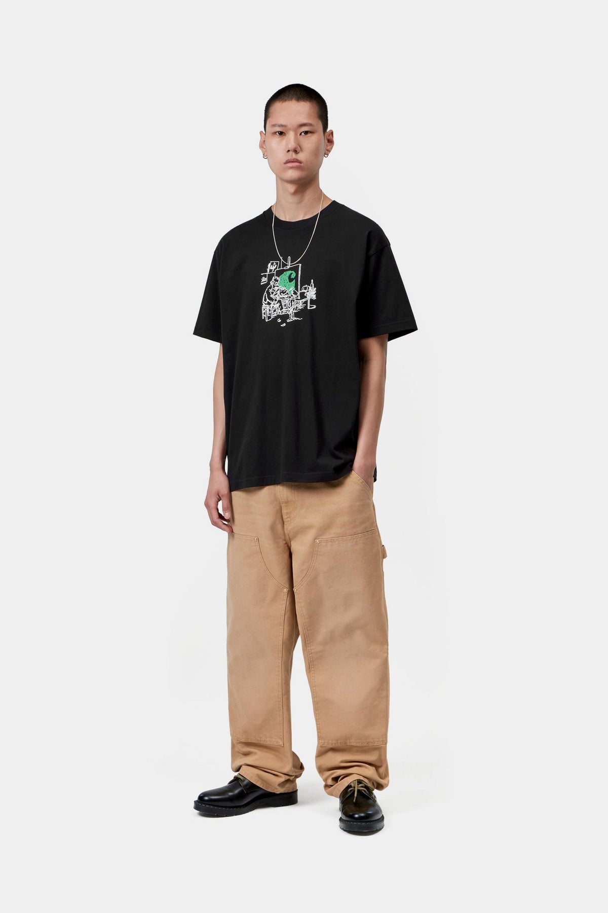 S/S OLD PAINTER T-SHIRT BLACK
