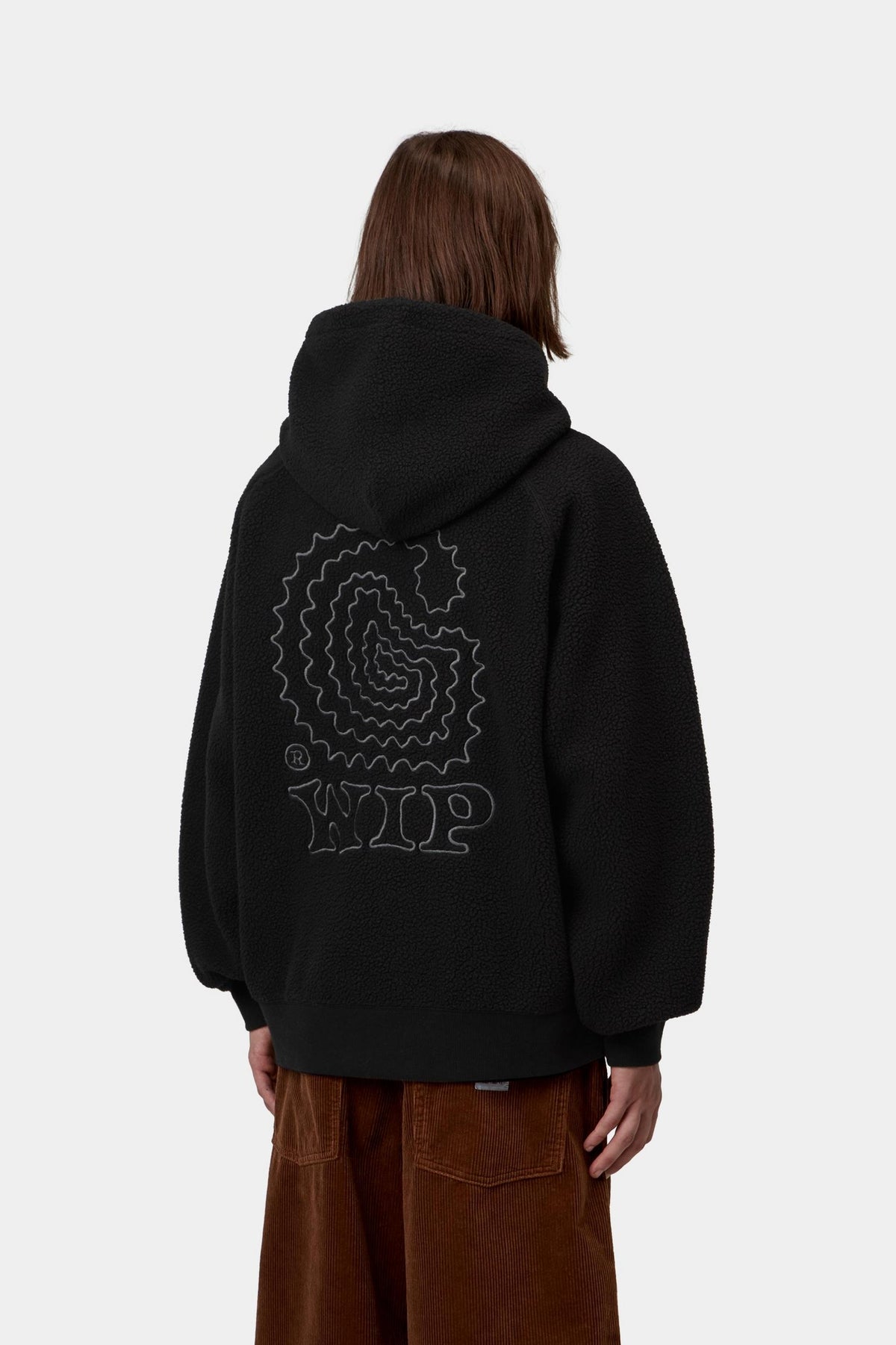 HOODED LIMN C FLEECE SWEAT BLACK
