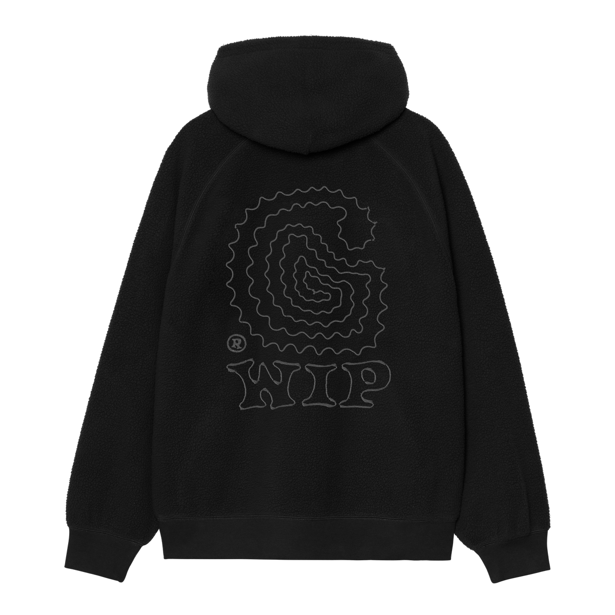 HOODED LIMN C FLEECE SWEAT BLACK