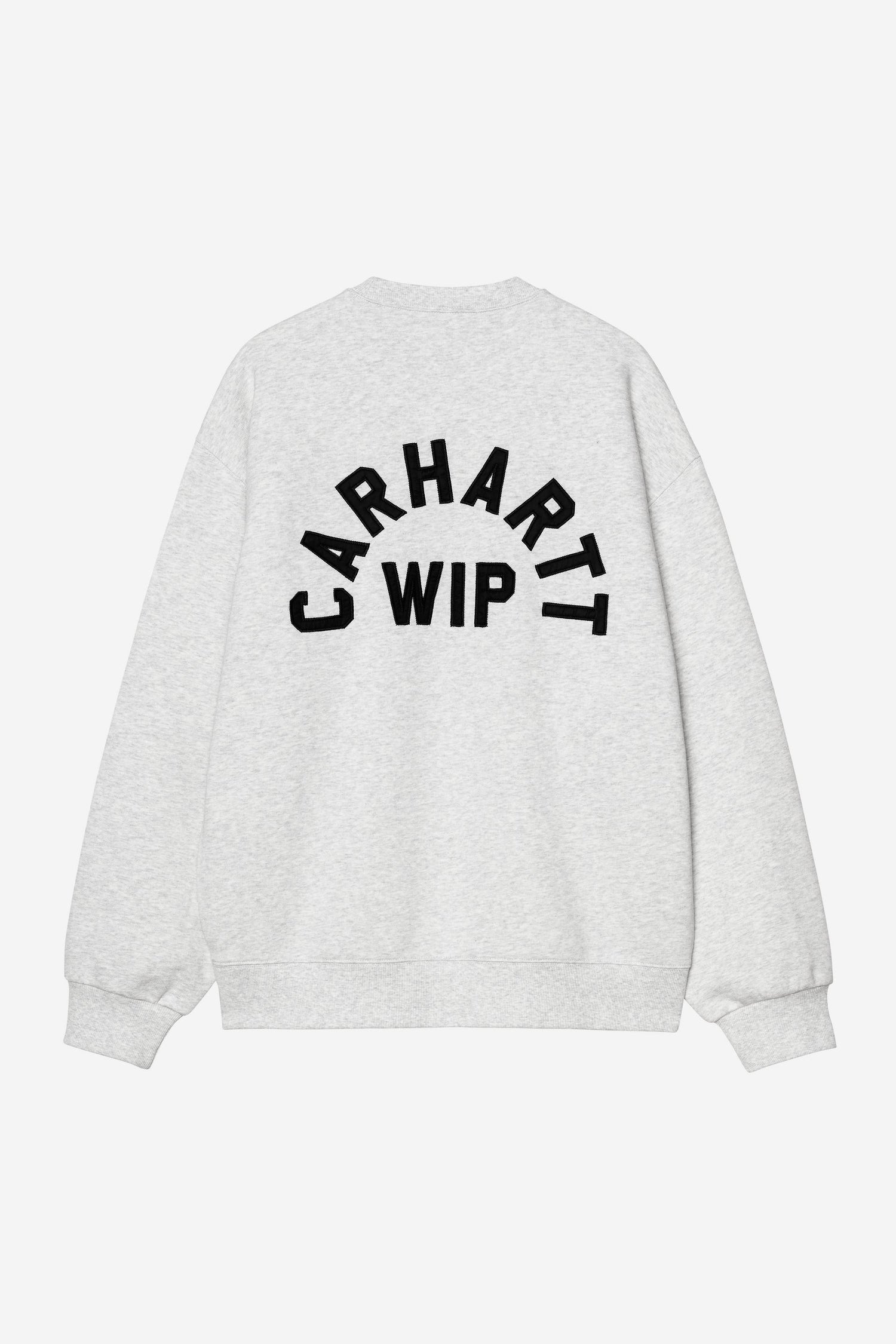 ARCH SCRIPT SWEAT ASH HEATHER / DARK NAVY STONE WASHED