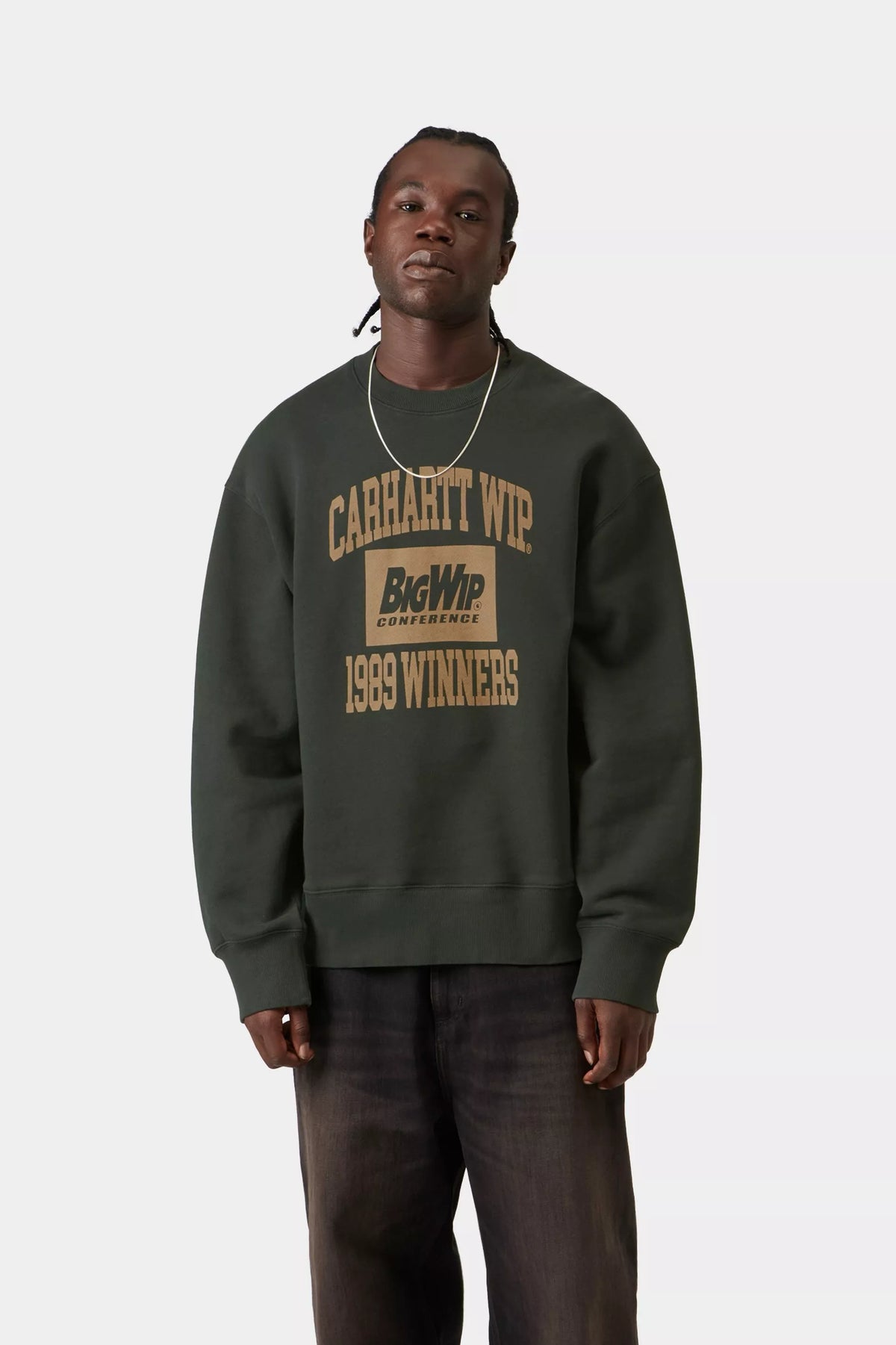 1989 WINNERS SWEAT RAVEN HEAVY STONE WASH