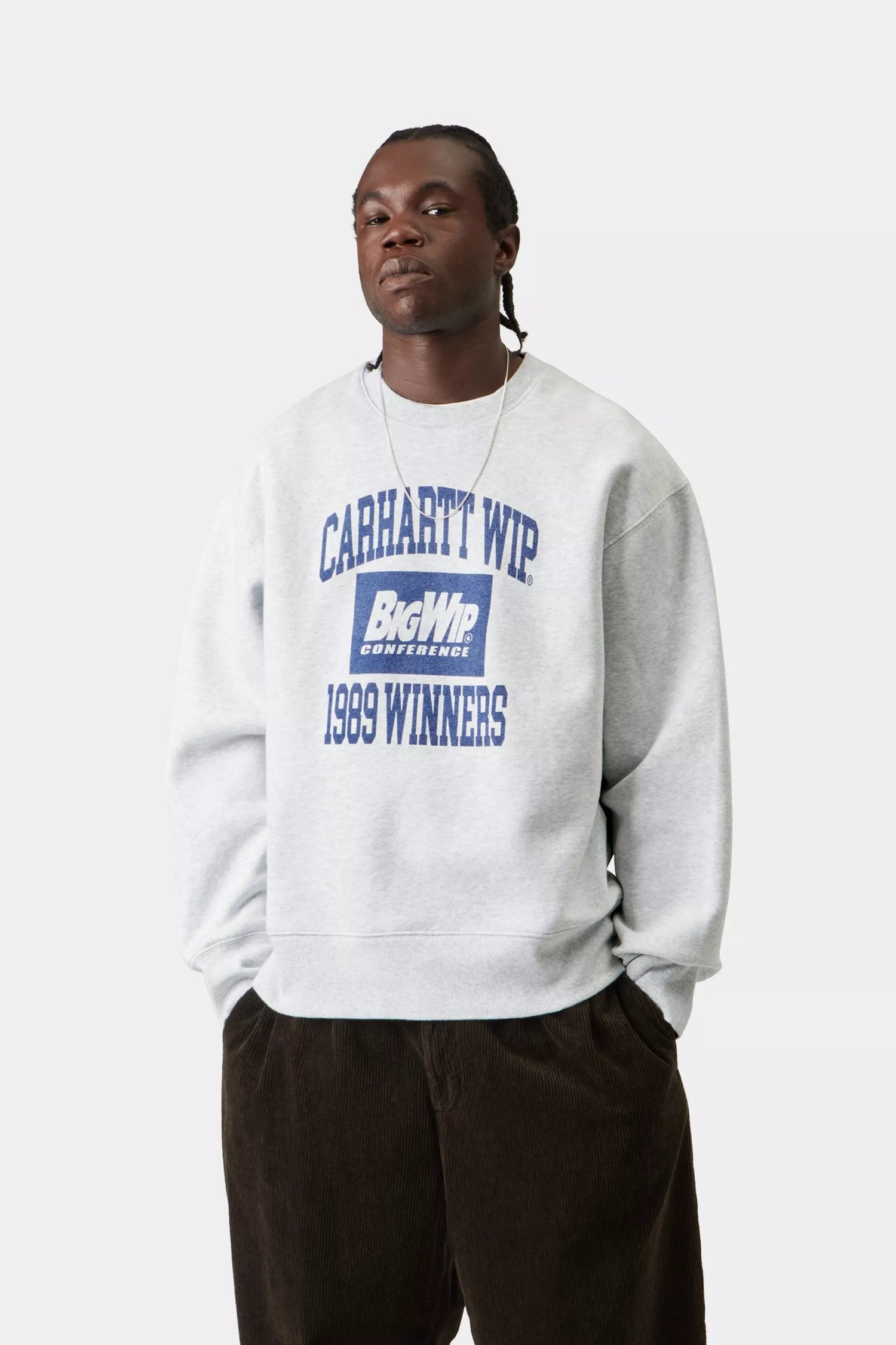 1989 WINNERS SWEAT ASH HEATHER HEAVY STONE WASH