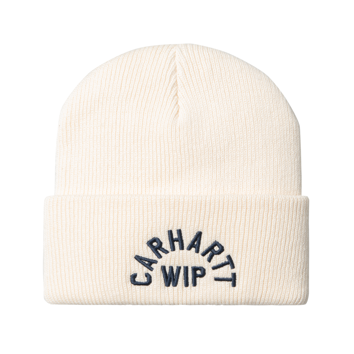 ARCH SCRIPT BEANIE NATURAL / DARK NAVY