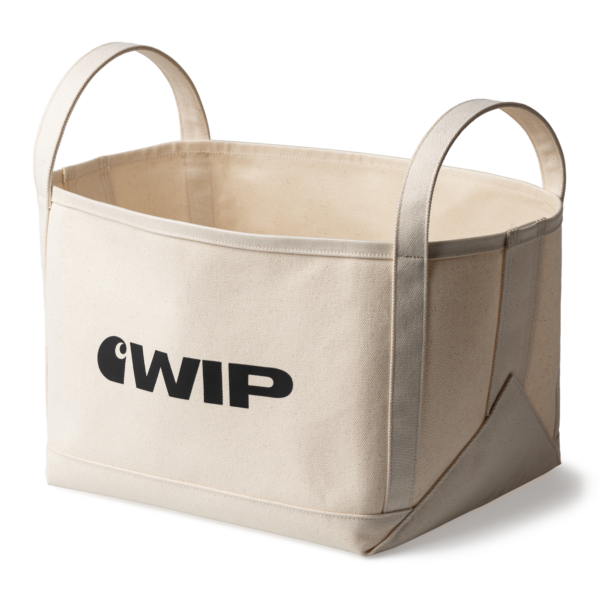 WIP MAGAZINE CANVAS BASKET NATURAL