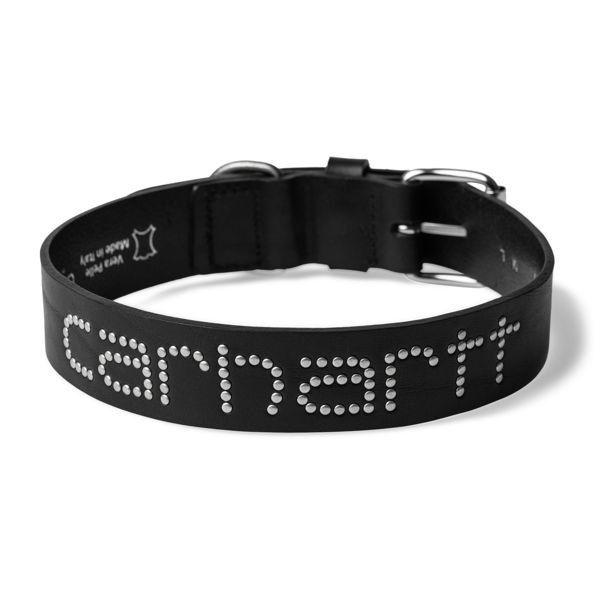 SCRIPT STUDS DOG COLLAR BLACK