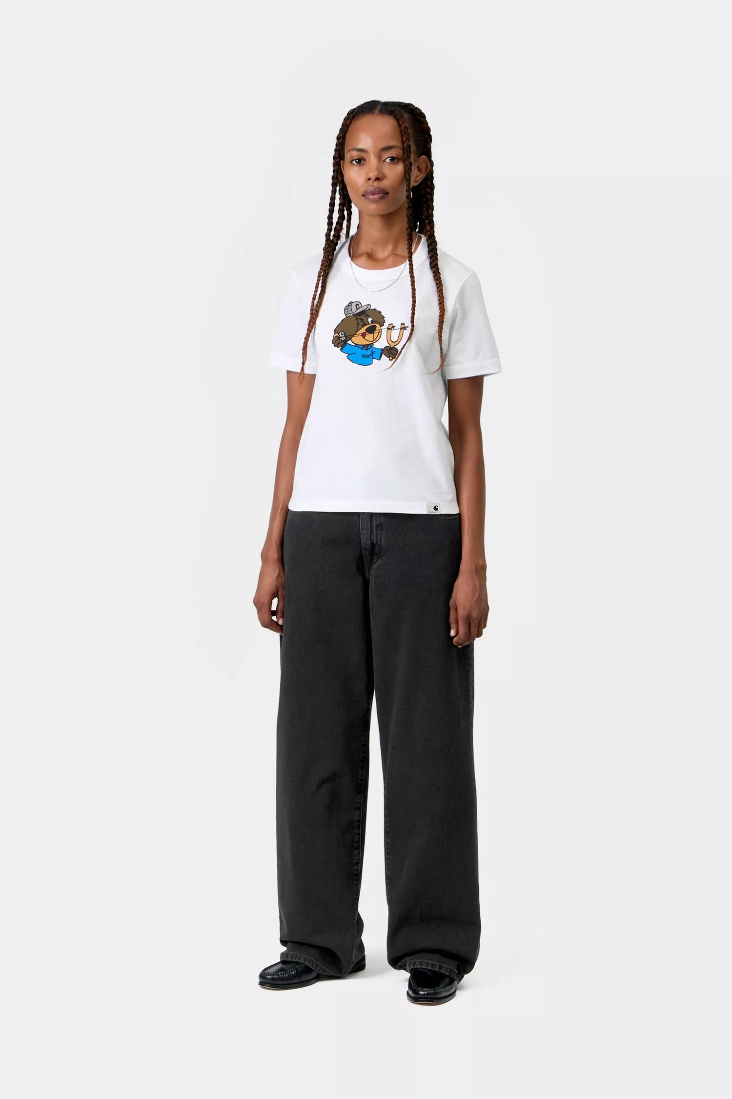 W' LAVINE PANT BLACK HEAVY STONE WASH