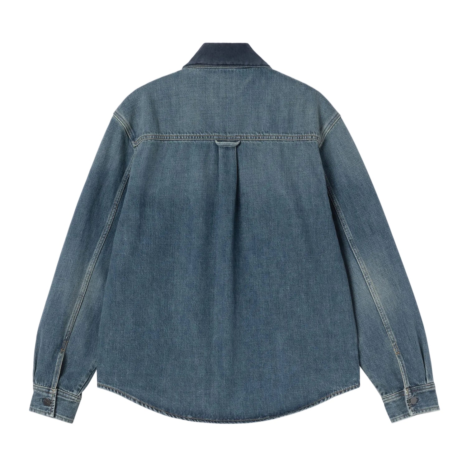 OAKLAND SHIRT JAC BLUE / DARK NAVY WORN USED WASH