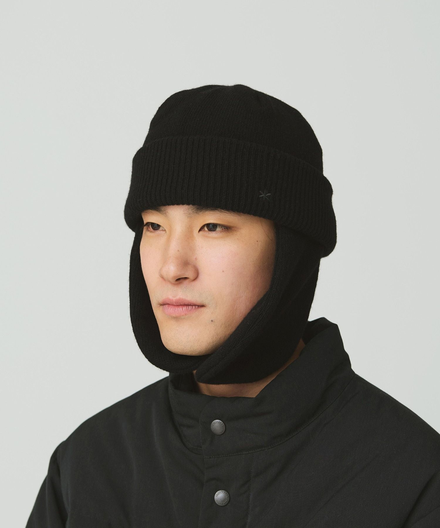 KNIT FLIGHT CAP BLACK