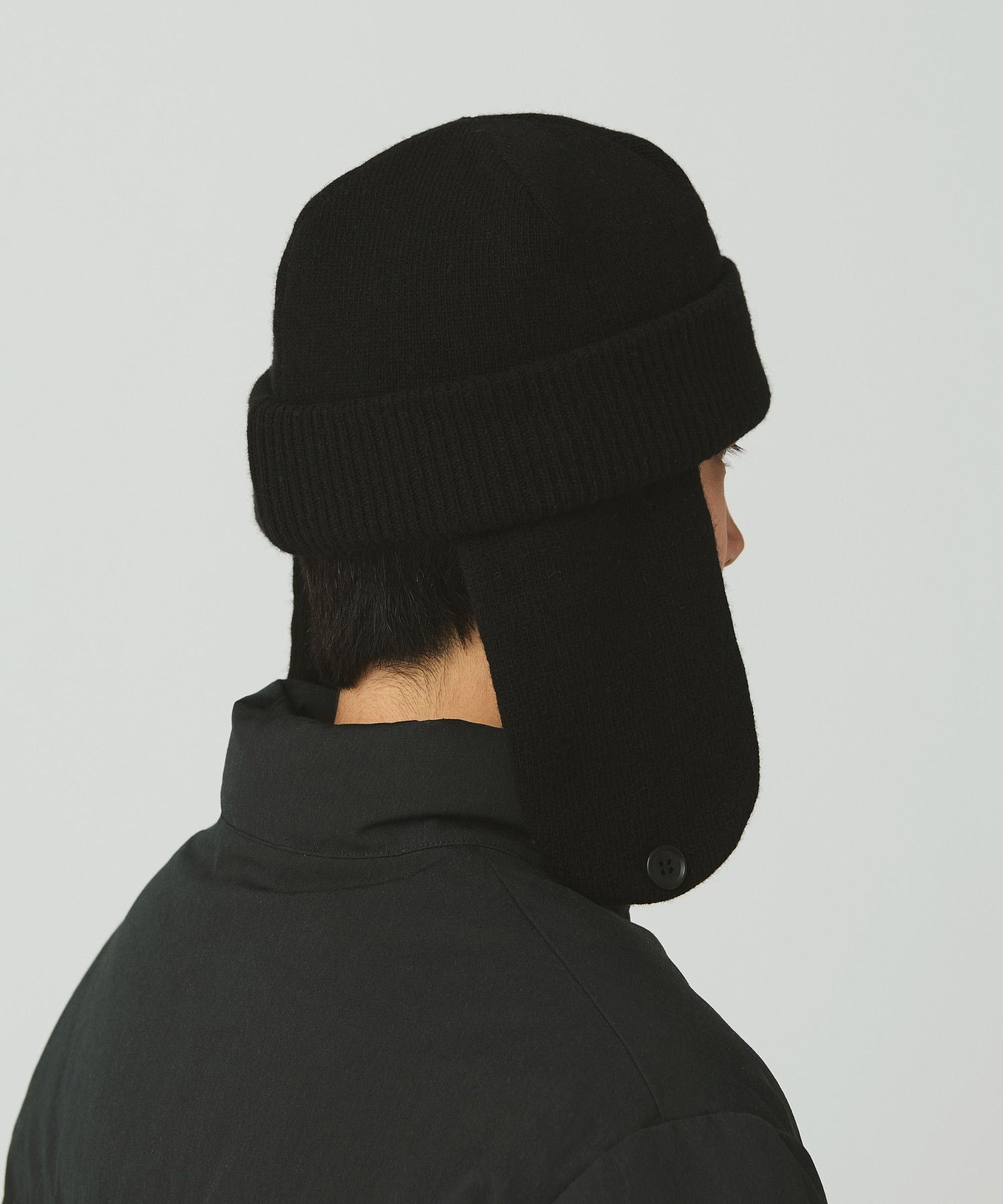 KNIT FLIGHT CAP BLACK