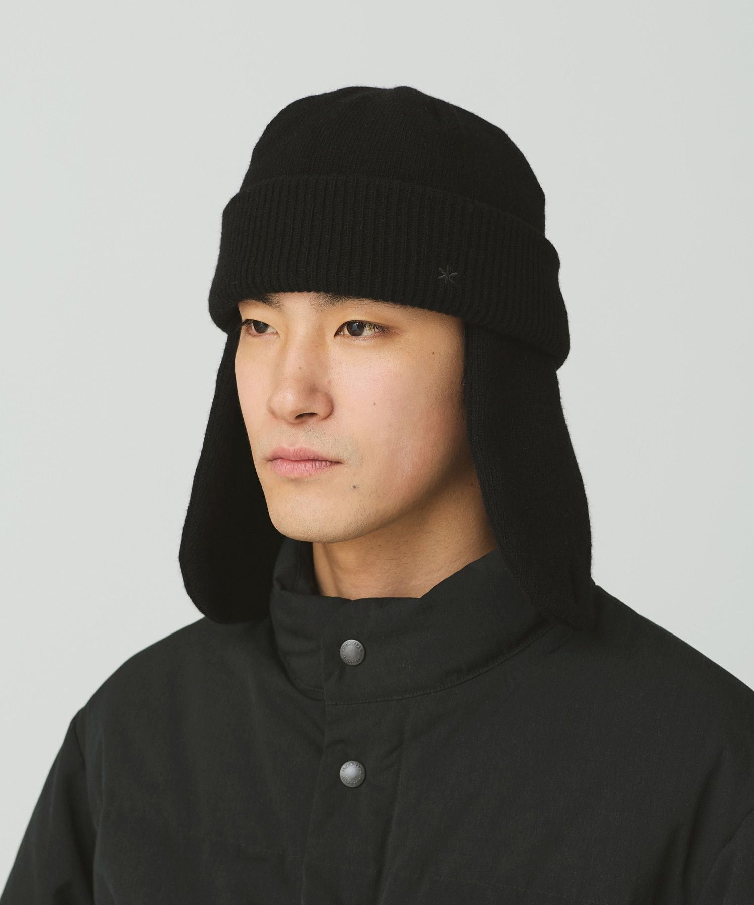 KNIT FLIGHT CAP BLACK