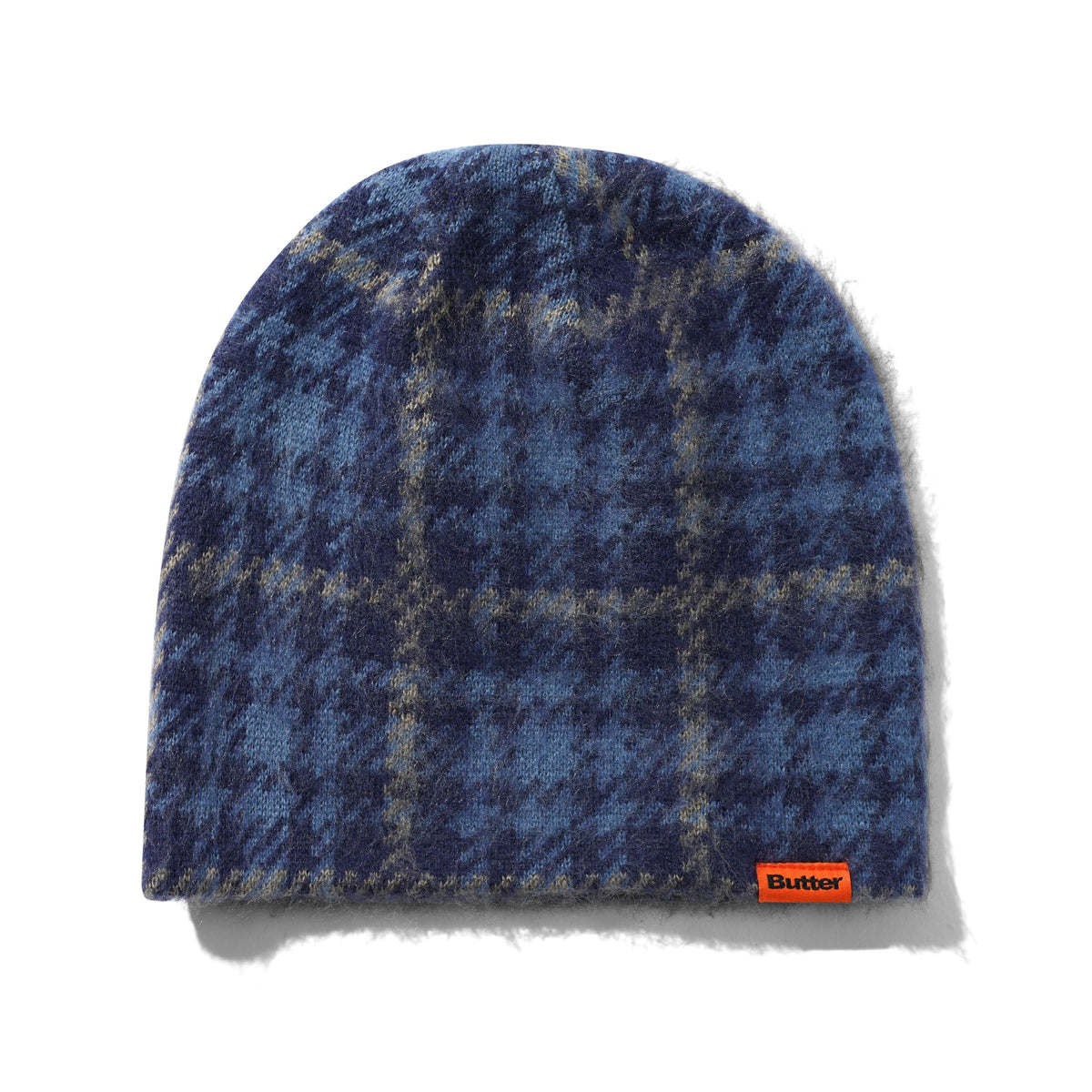 MOHAIR SKULLY BEANIE PLAID