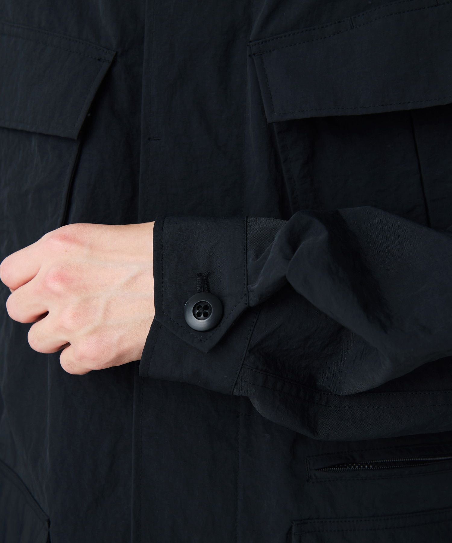NYLON WASHER JACKET BLACK